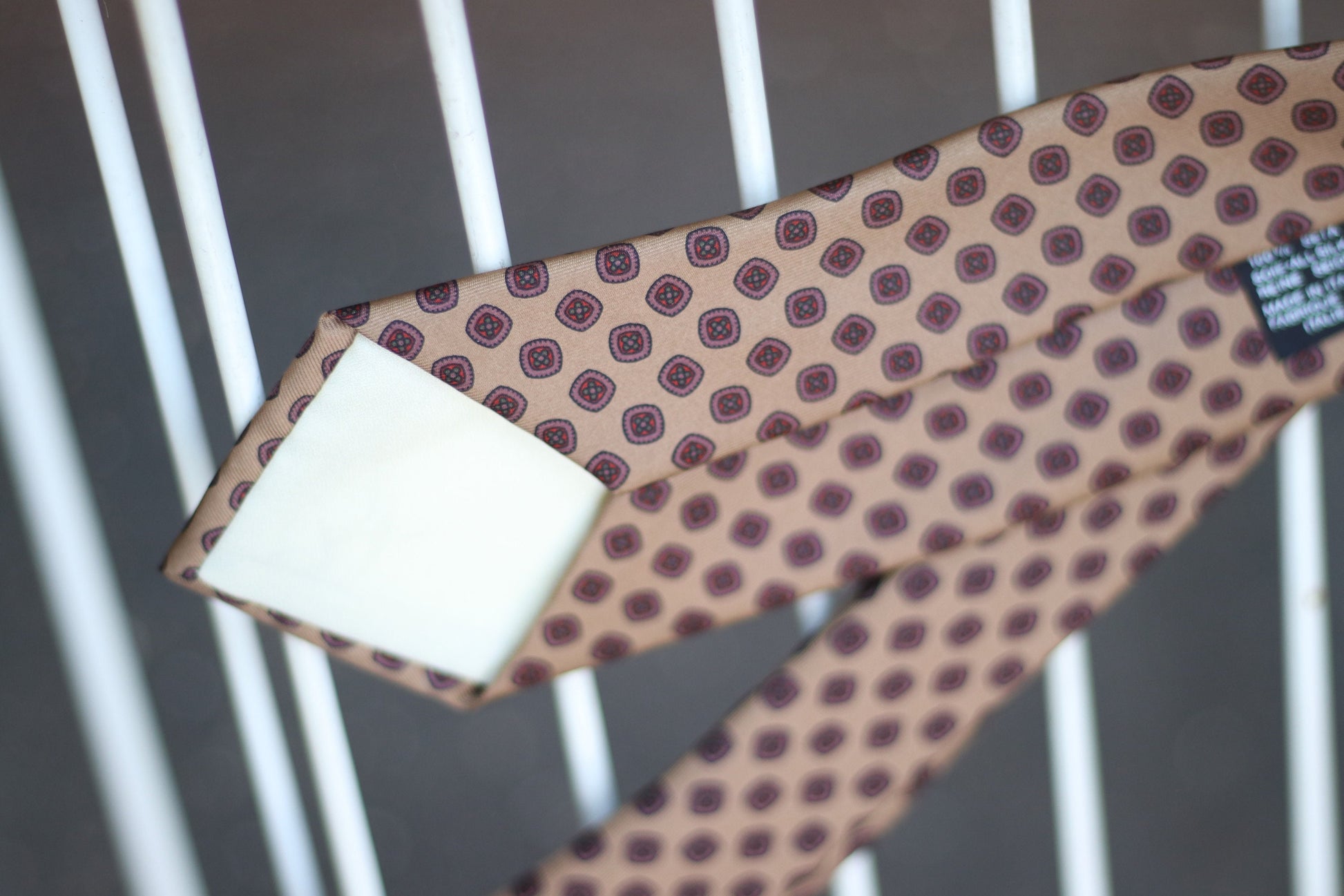 90s silk tie Vintage brown necktie Formal wear accessory Menswear for work