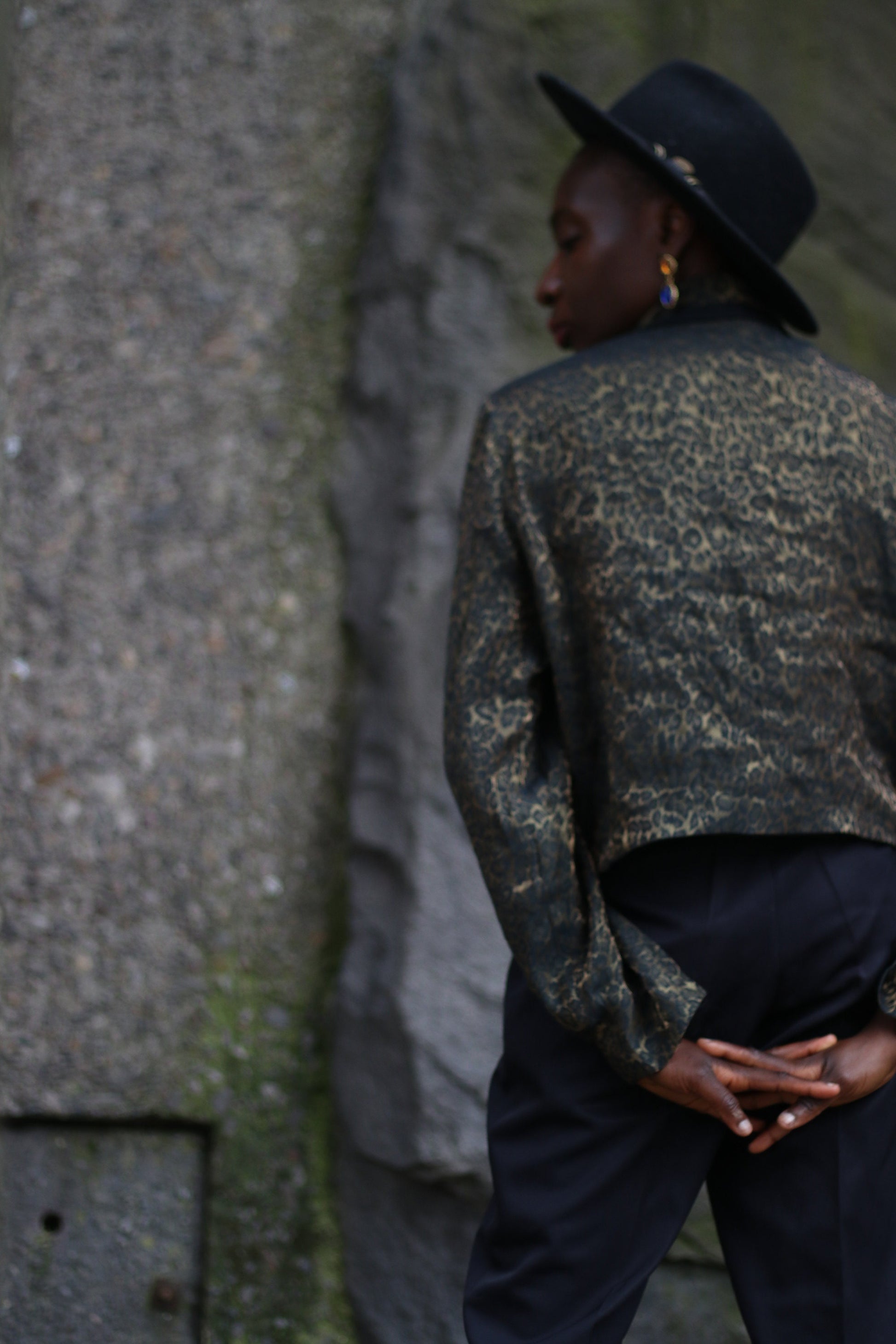 y2k DJ & CO Leo print blazer l Animal Print Textured Jacket | Y2K Leo print light coat