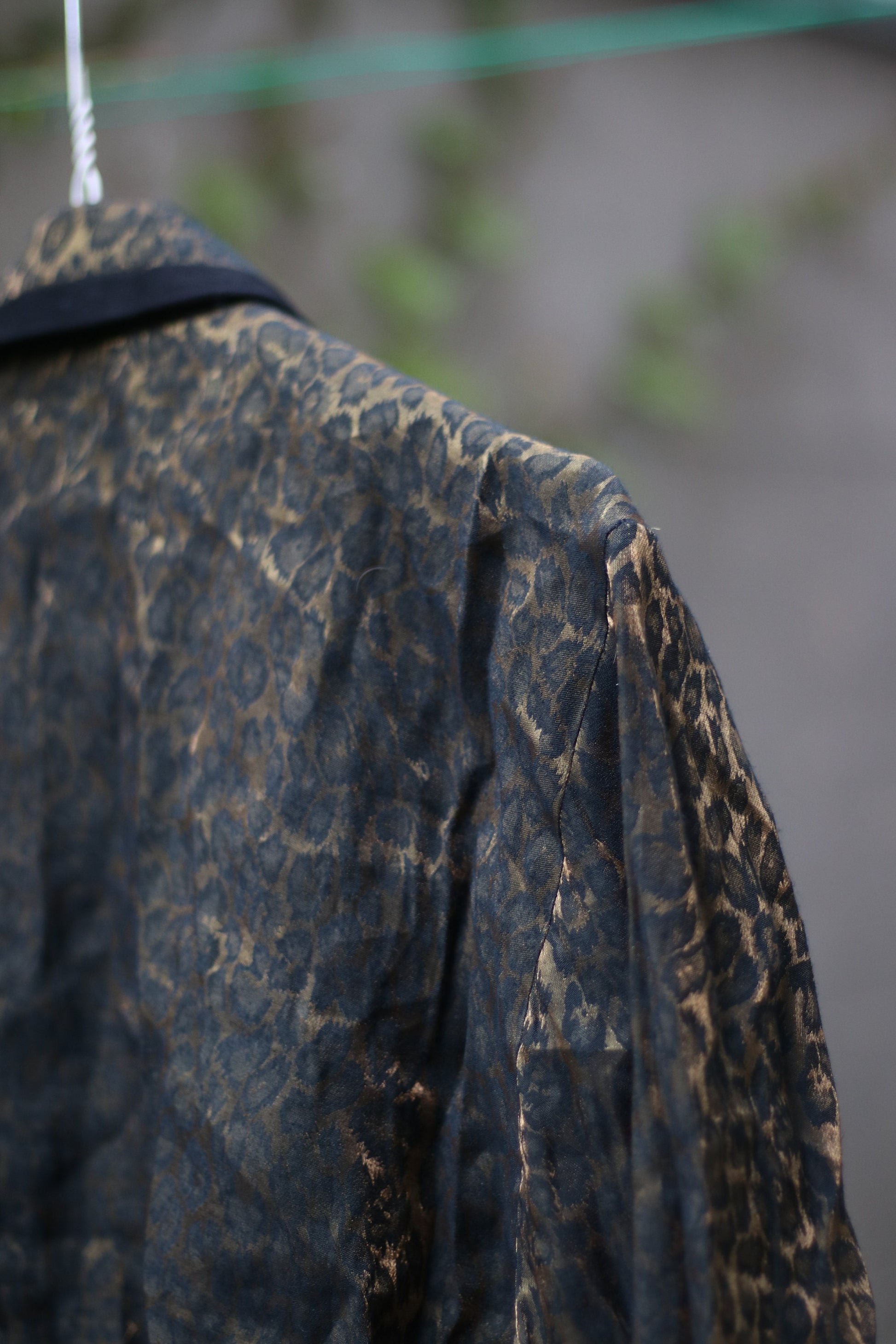 y2k DJ & CO Leo print blazer l Animal Print Textured Jacket | Y2K Leo print light coat