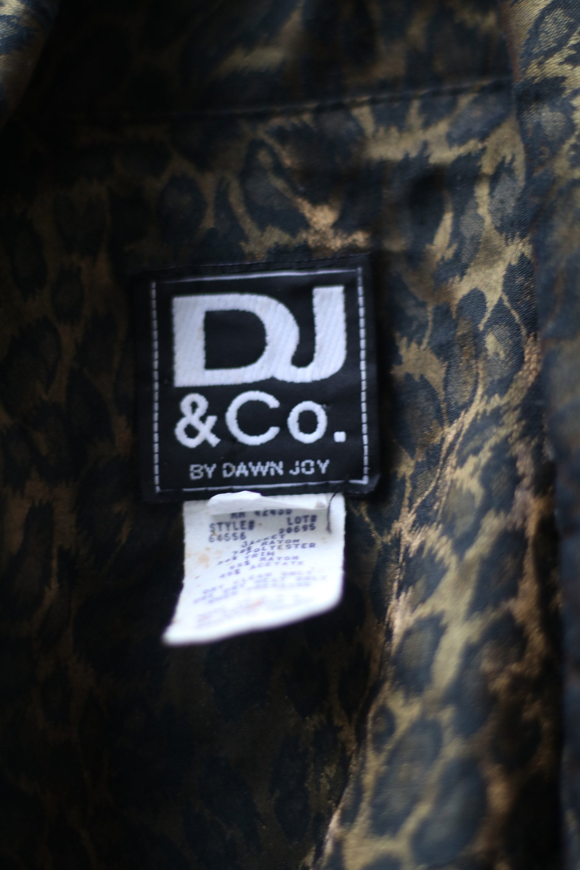 y2k DJ & CO Leo print blazer l Animal Print Textured Jacket | Y2K Leo print light coat