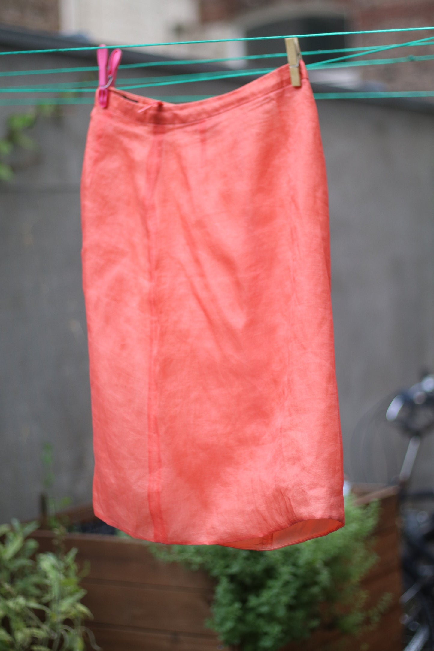y2k Orange Skirt Skirt| Strenesse Vintage Skirt |Feminine above the knee length