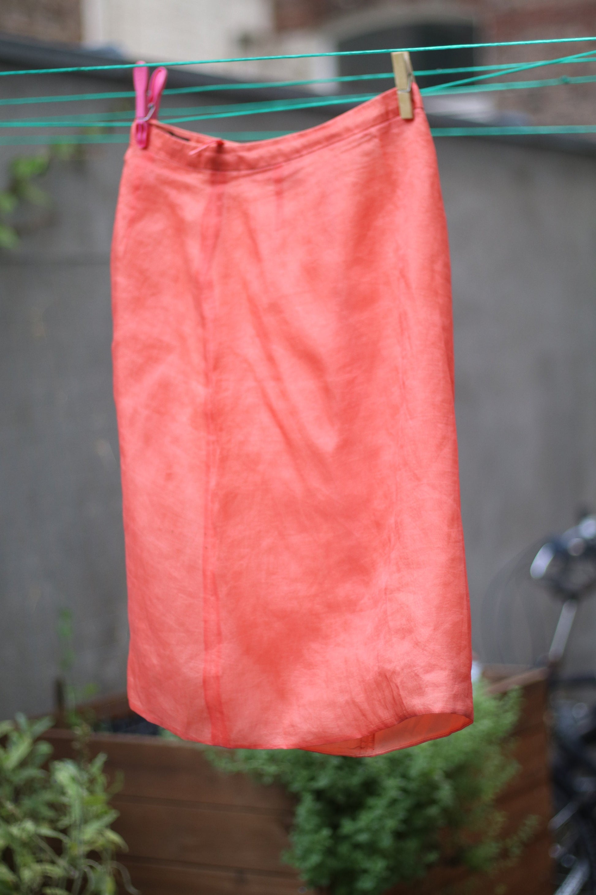 y2k Orange Skirt Skirt| Strenesse Vintage Skirt |Feminine above the knee length