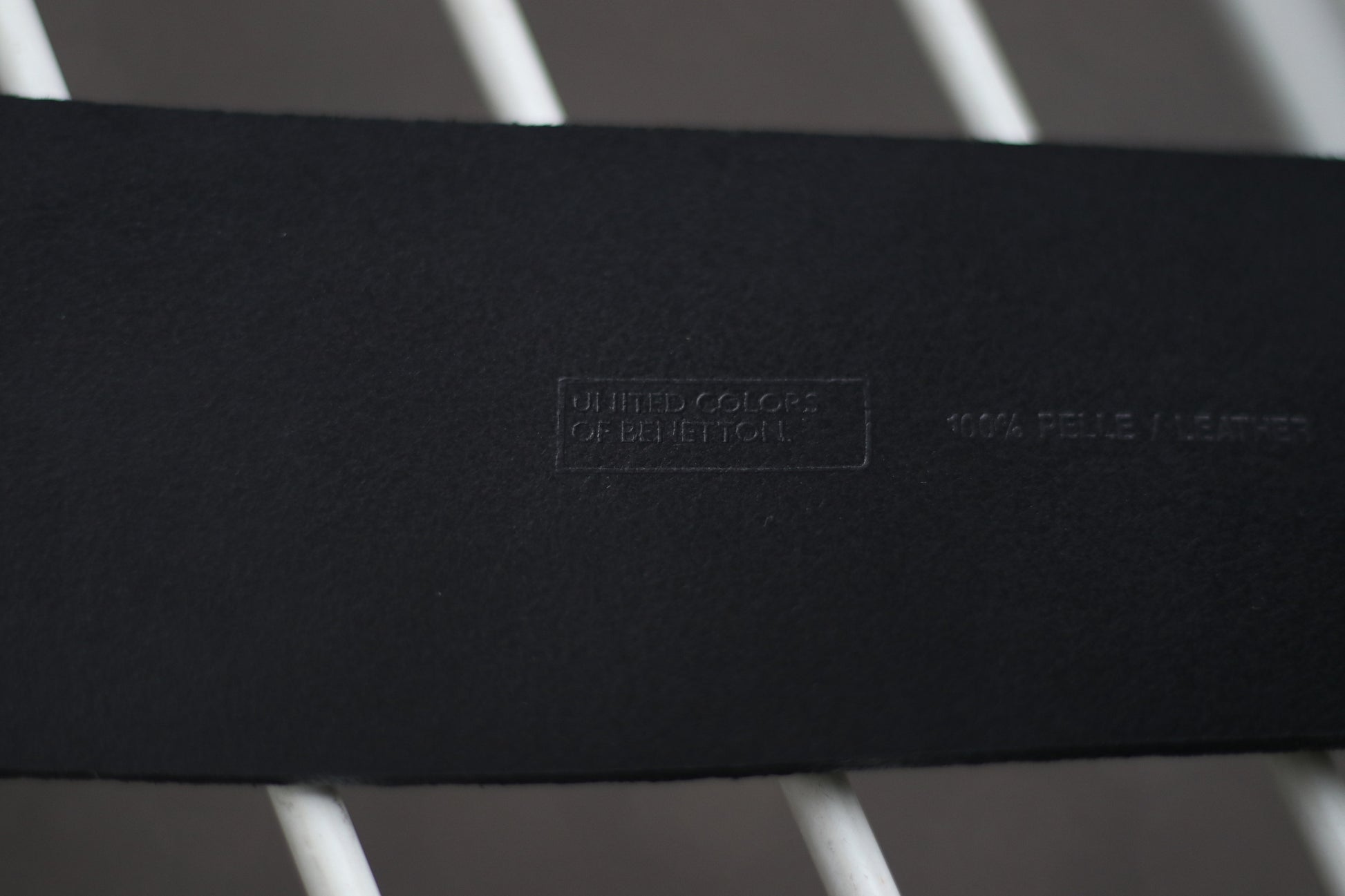 90s United Colors of Benetton Leather Belt| Vintage Black belt with silver buckle| Minimalist accessory waist belt made in Italy