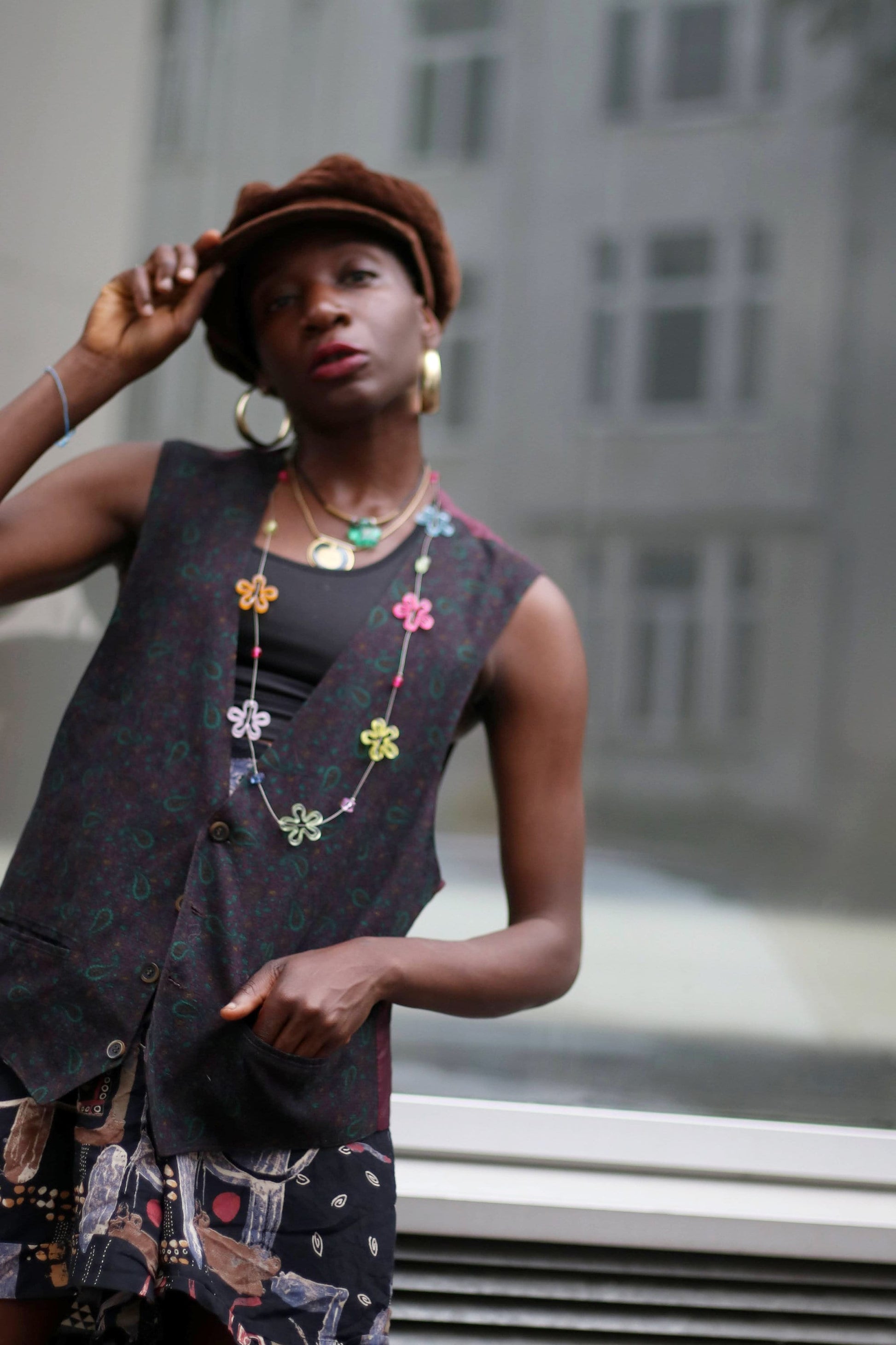 90s Purple Vest| Vintage Paisley Print Vest | Bohemian Swirly Print waistcoat design