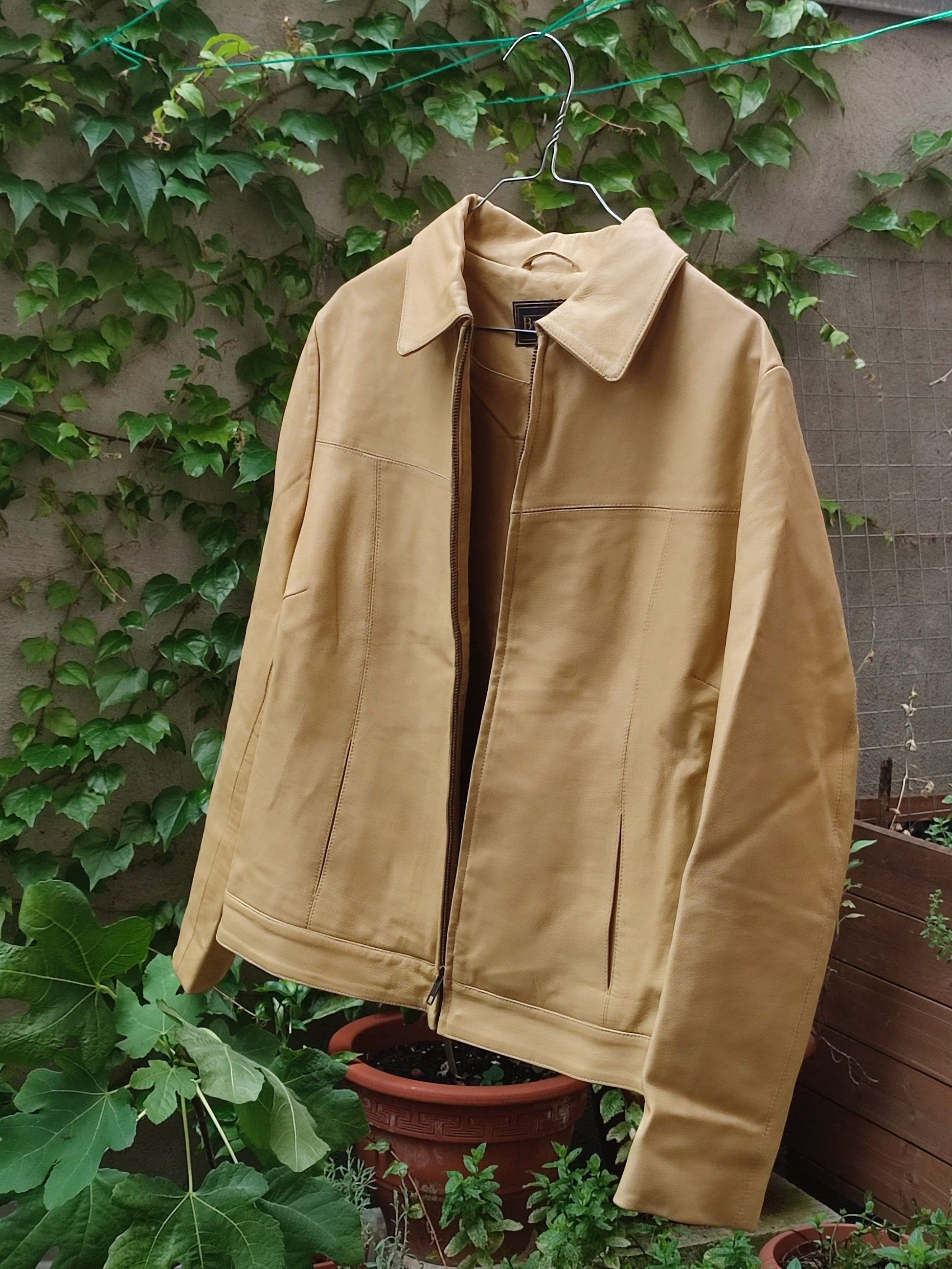 Bandfield Leather Coat in Brown| Vintage Tailored Leather Coat | 90s Sleek Minimalistic Outerwear | Capsule Collection Coat