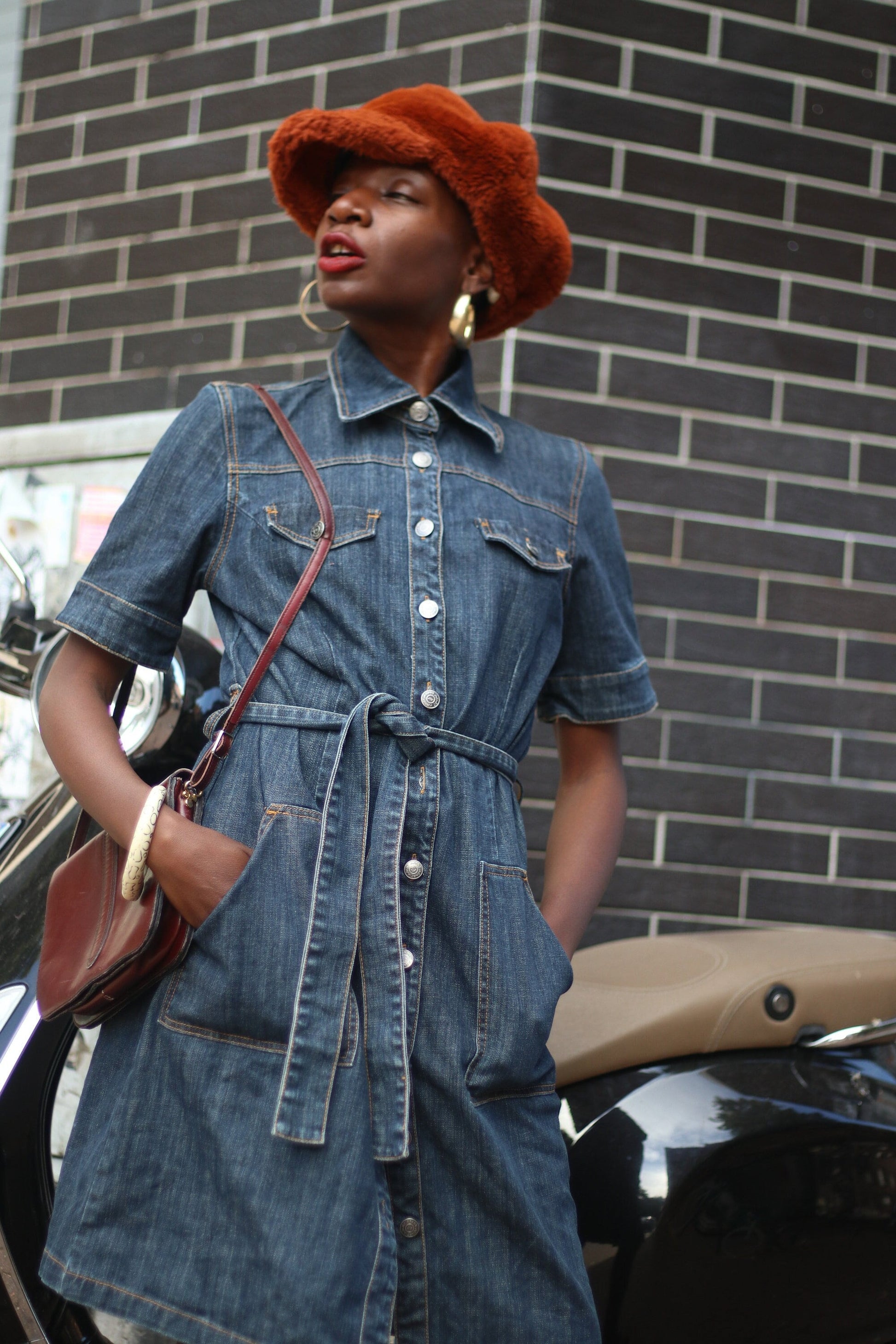 90s Blue Denim Dress | Apart Vintage Dark Blue Summer Jeans Dress with Fashion and Fables 90s Blue Denim Dress | Apart Vintage Dark Blue Summer Jeans Dress with Fashion and Fables