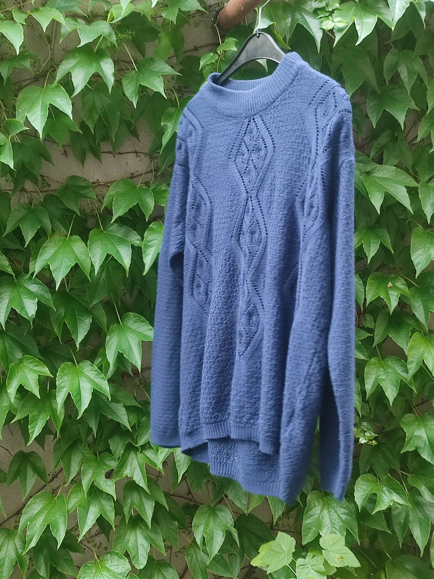 y2k blue knit| Vintage long sleeved lightweight sweater| Minimalist jumper