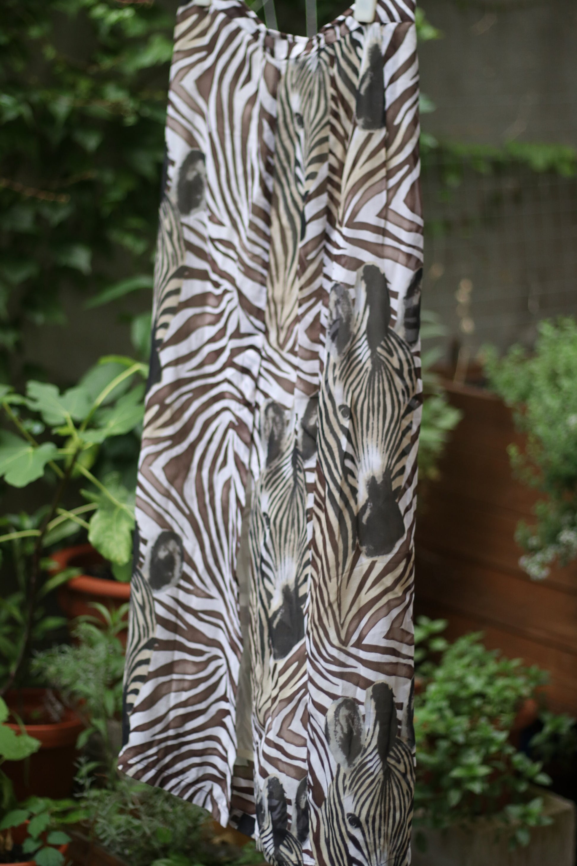 y2k BiBA skirt | Animal print maxi skirt with slit| Maximalist vintage zebra print skirt