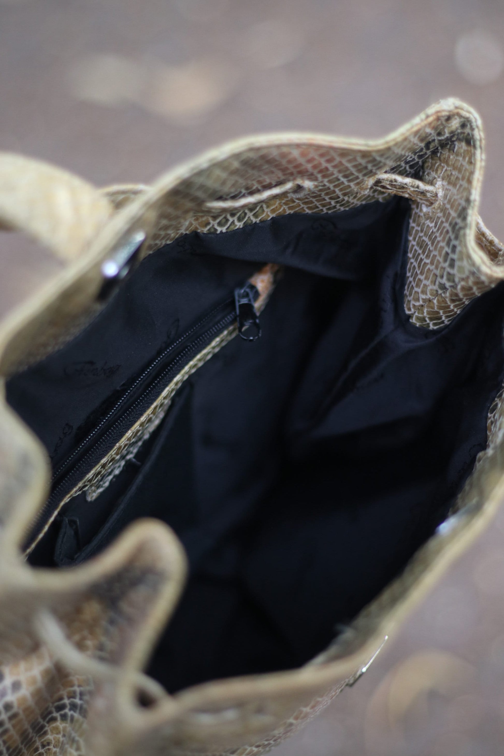Vintage Animal Print Bag| 90s light brown Small Backpack with Leo print| Minimalist compact backpack