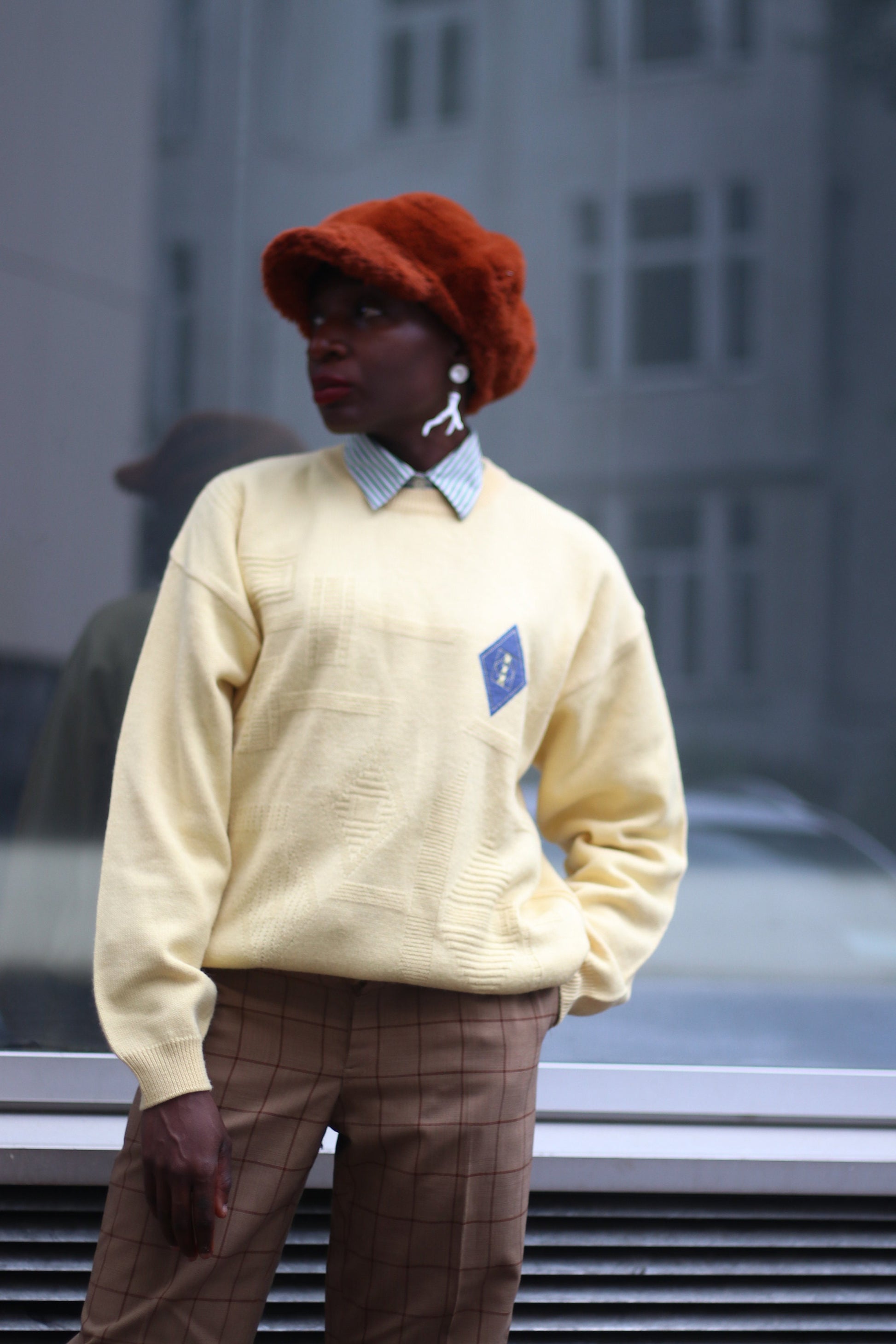 Vintage Frank Alex knit Sweater| 90s Woolen Winter Chic white sweater | Handknit long sleeved sweater