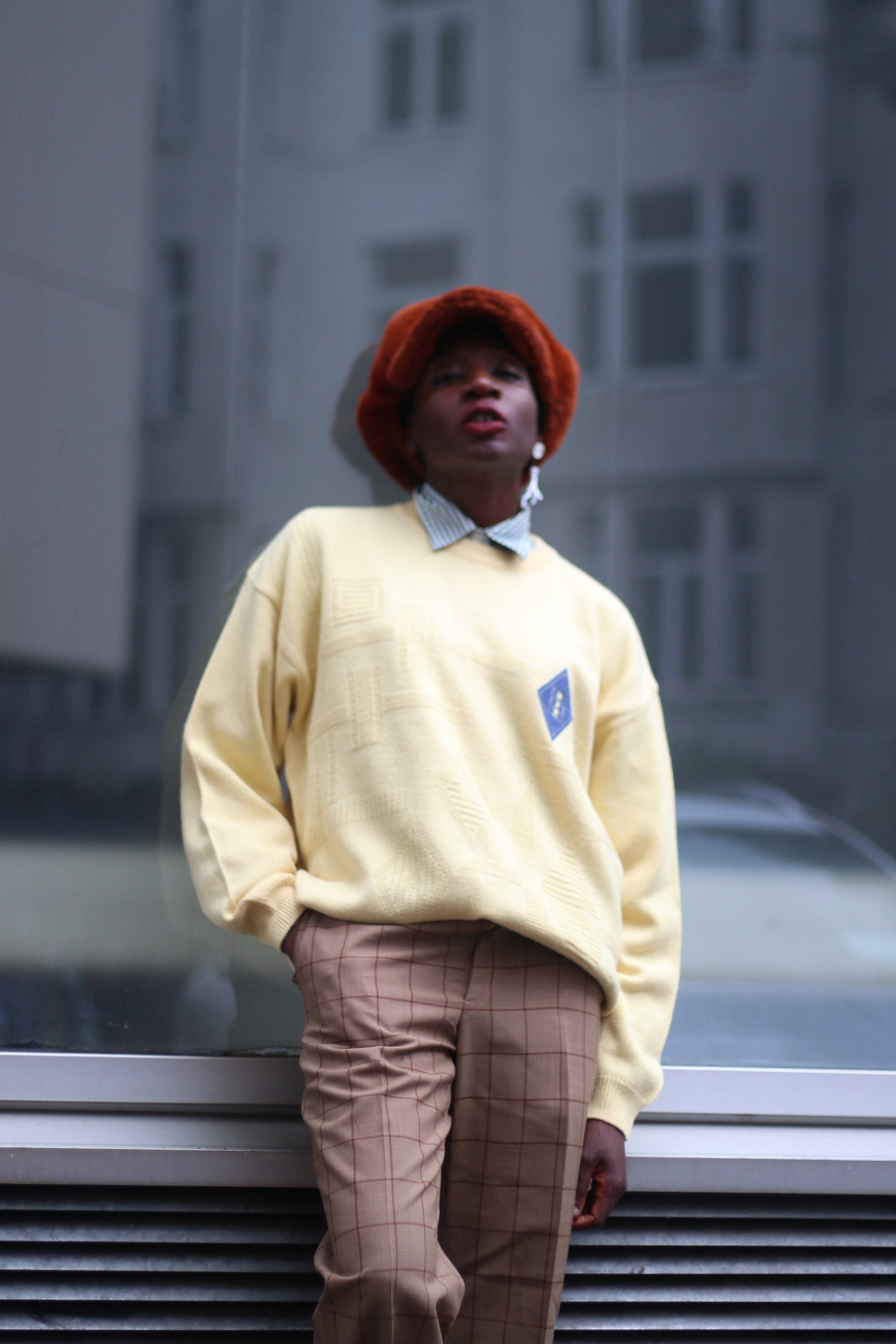Vintage Frank Alex knit Sweater| 90s Woolen Winter Chic white sweater | Handknit long sleeved sweater