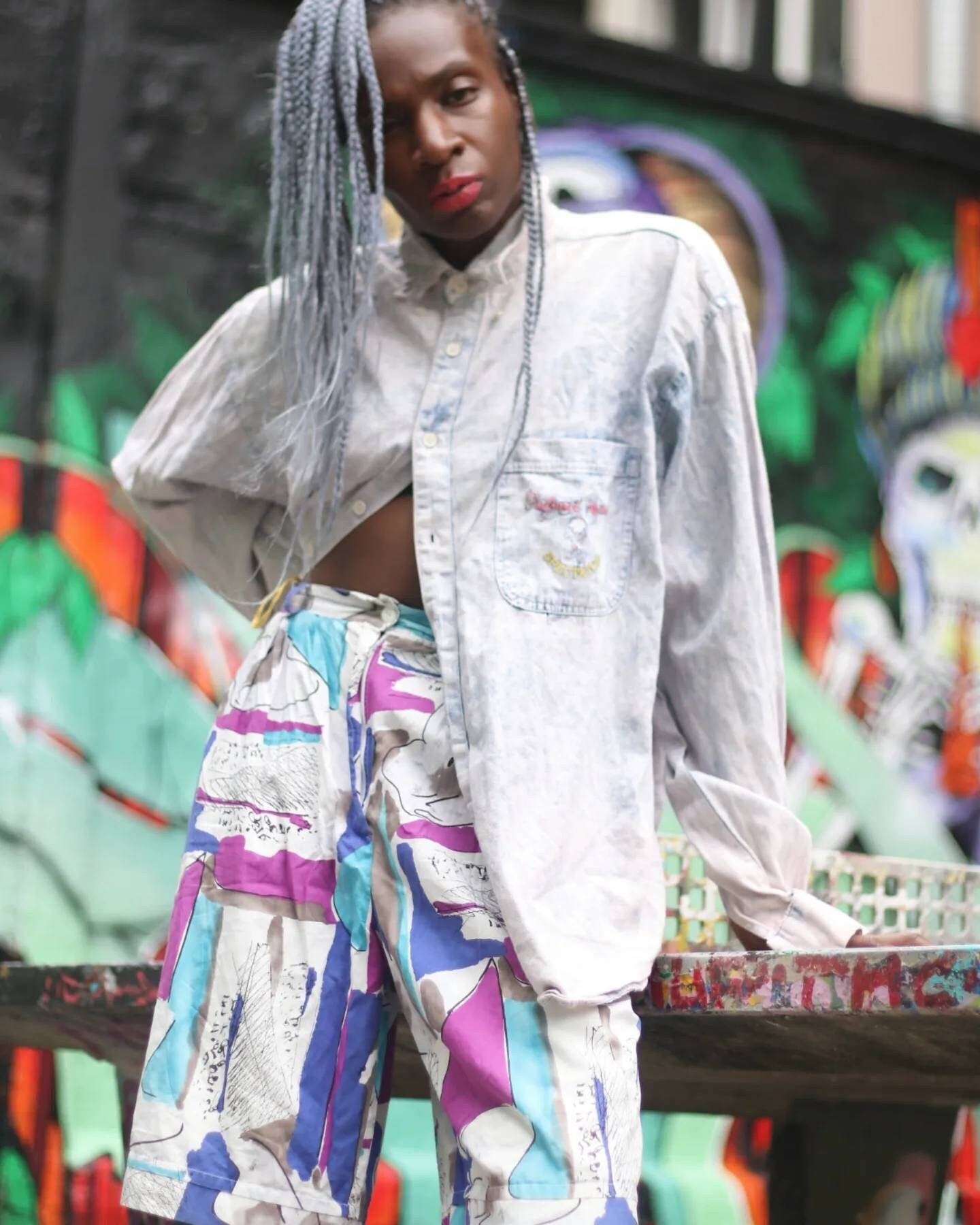 90s Unisex Shorts| Vintage abstract print summer shorts| Maximalist Jorts | Bermuda Shorts