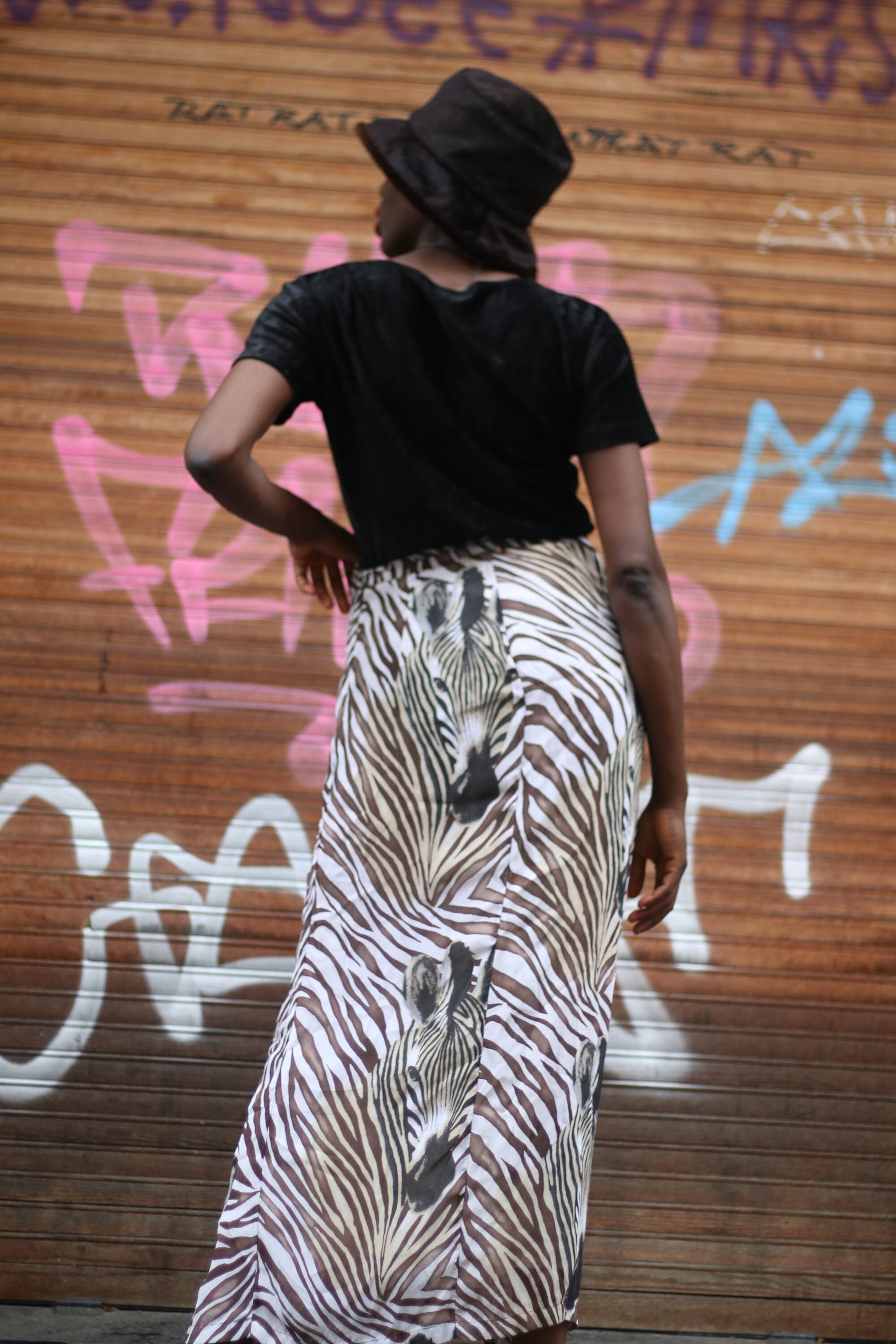 y2k BiBA skirt | Animal print maxi skirt with slit| Maximalist vintage zebra print skirt