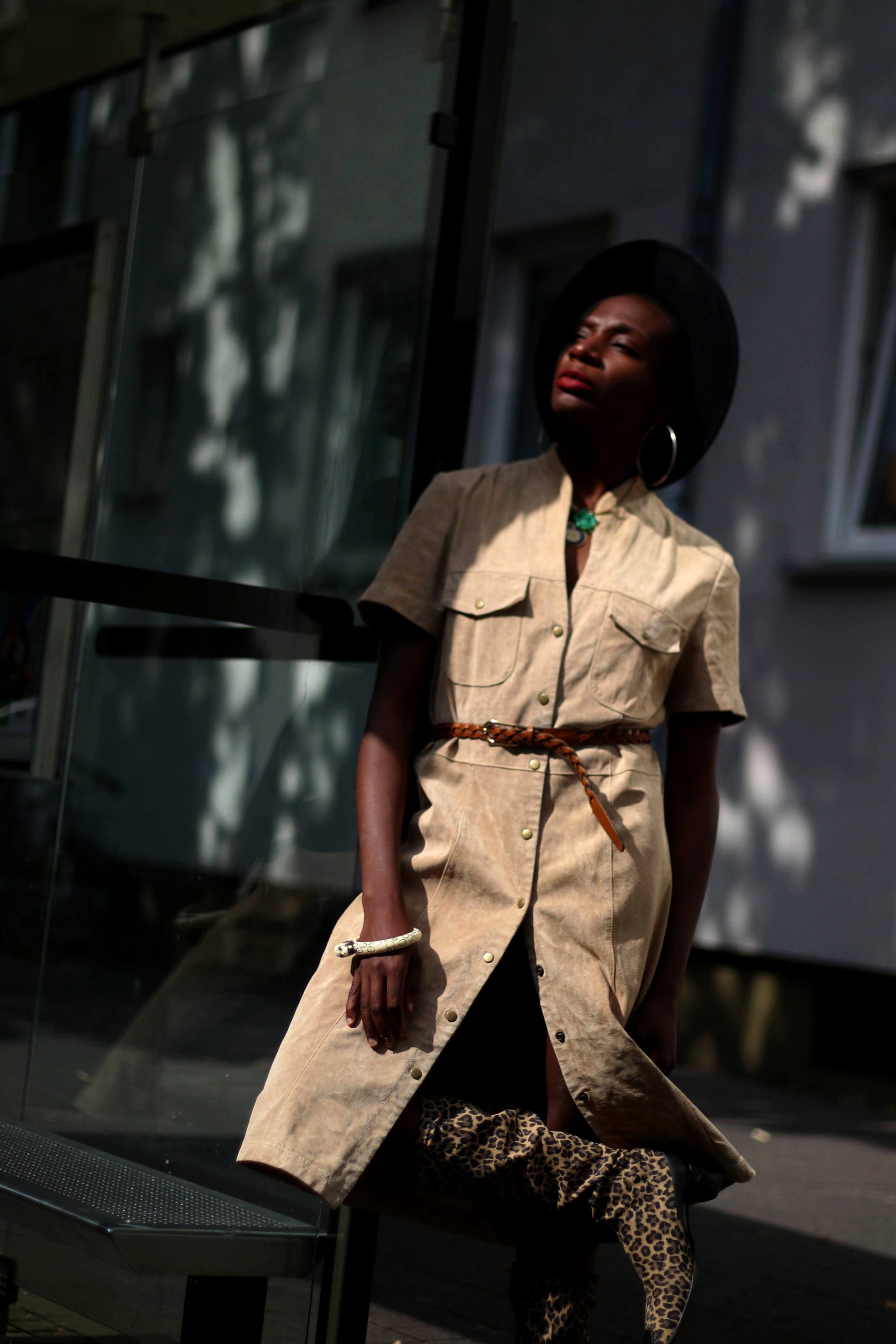 90s suede dress| Vintage classic brown minimalist dress| Capsule wardrobe buttoned down dress