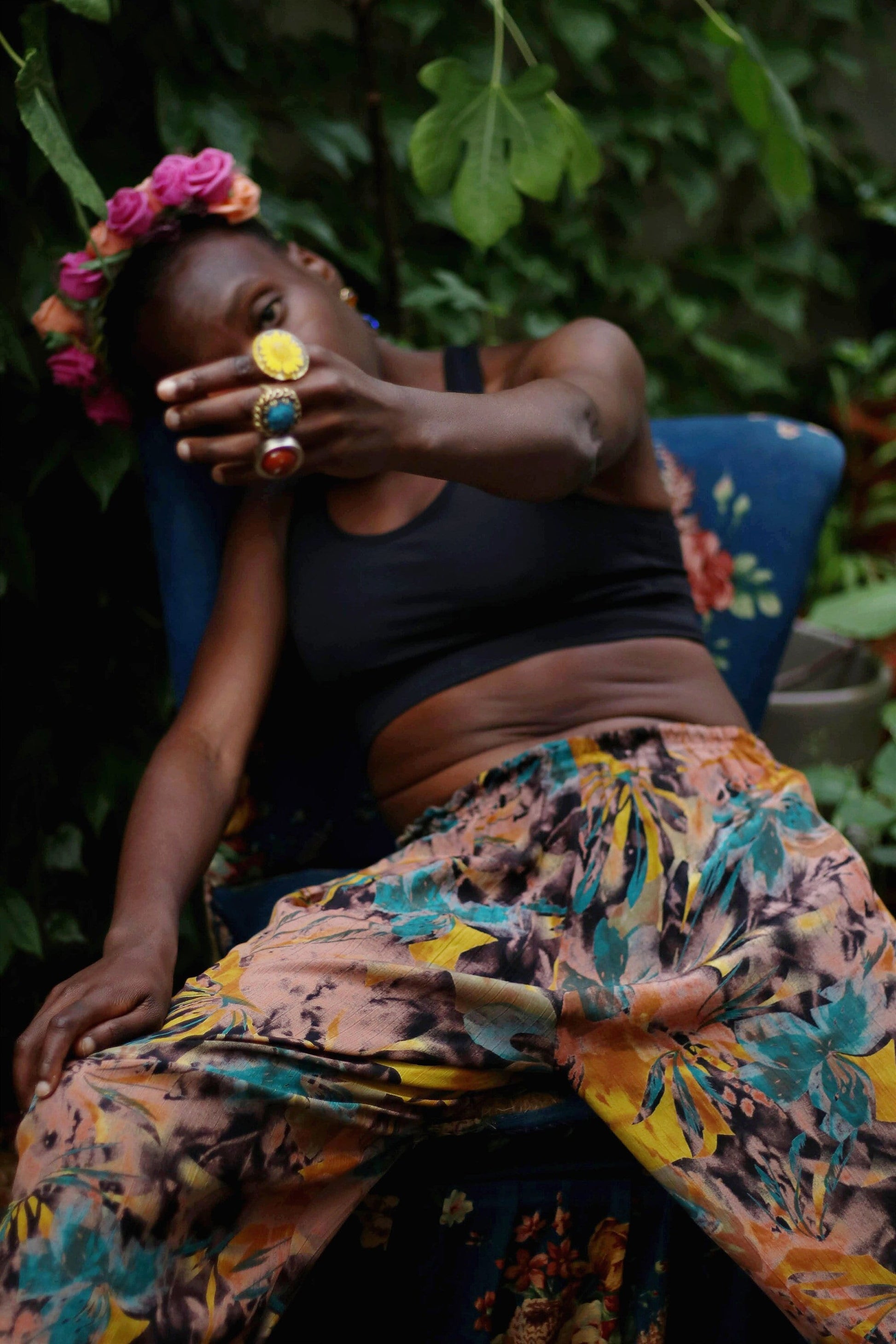 Vintage Floral Harem like Pants| Handmade multicoloured Summer trousers with elasticated waist