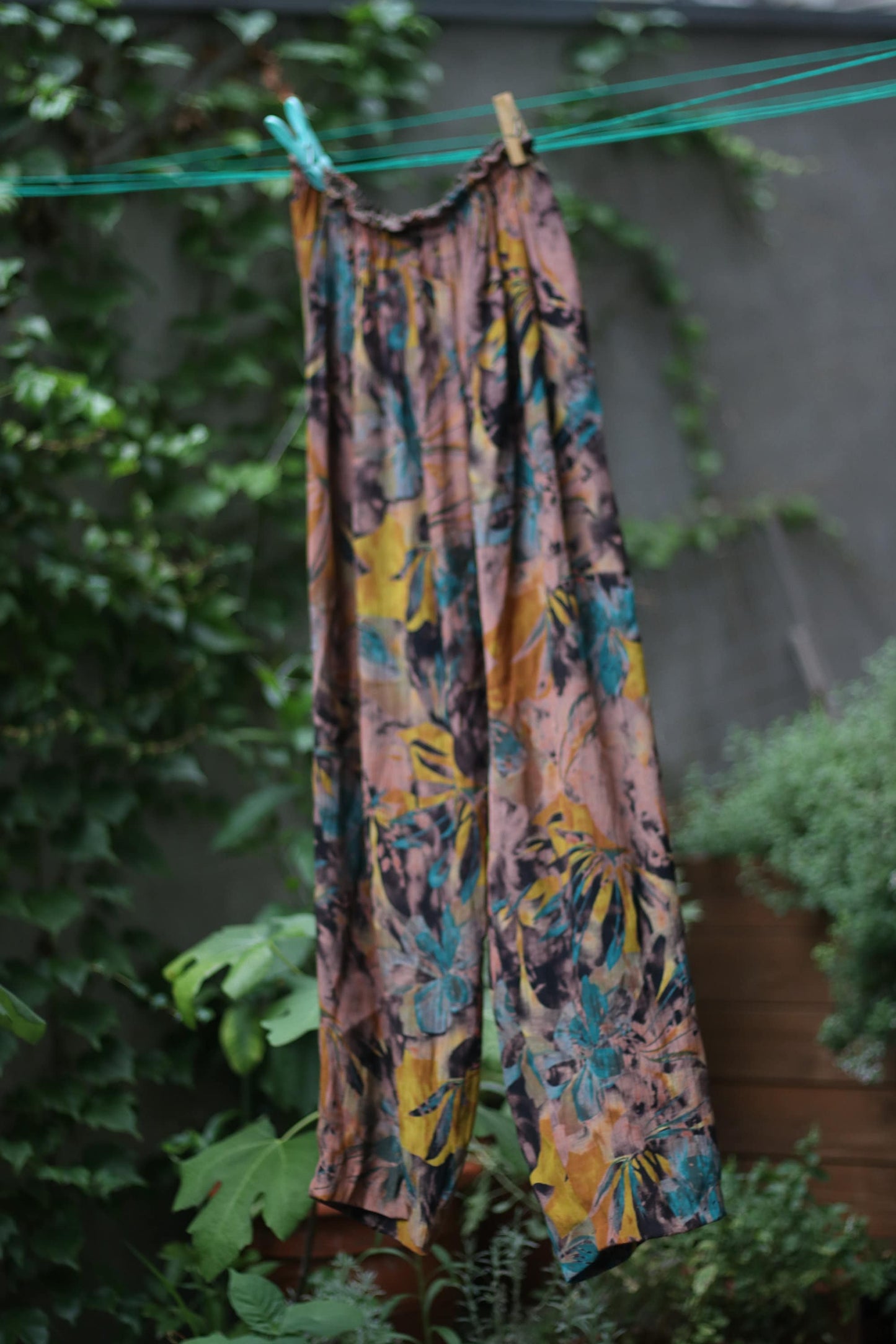 Vintage Floral Harem like Pants| Handmade multicoloured Summer trousers with elasticated waist