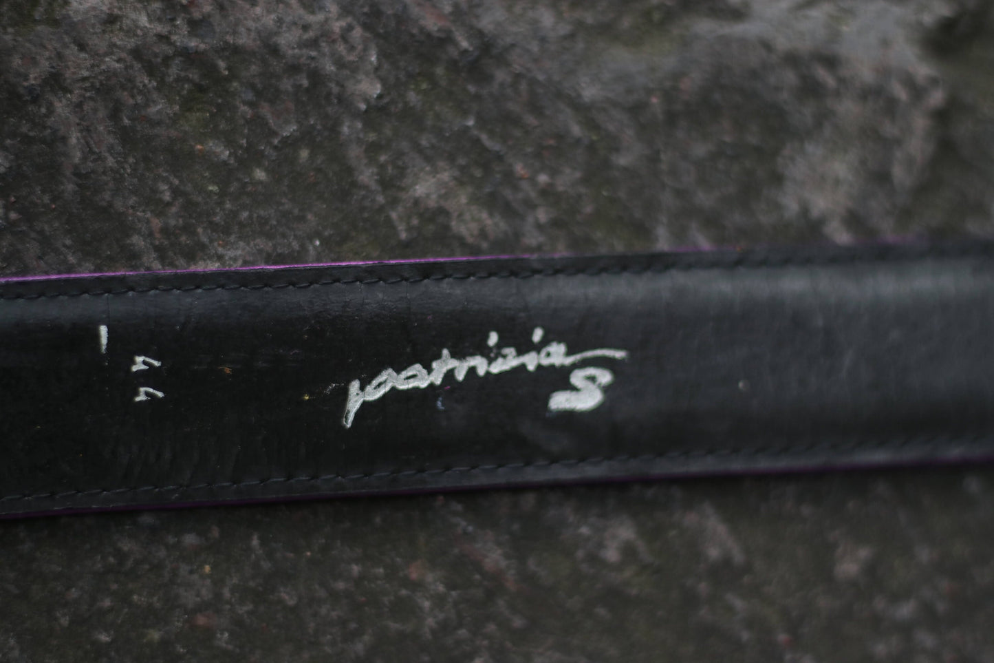 70s purple belt| Vintage leather belt with statement buckle| tough luxe rock n roll belt