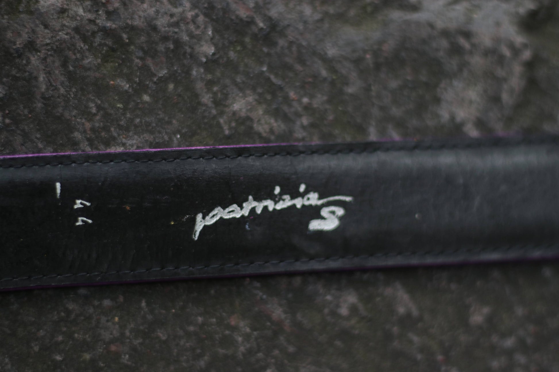 70s purple belt| Vintage leather belt with statement buckle| tough luxe rock n roll belt