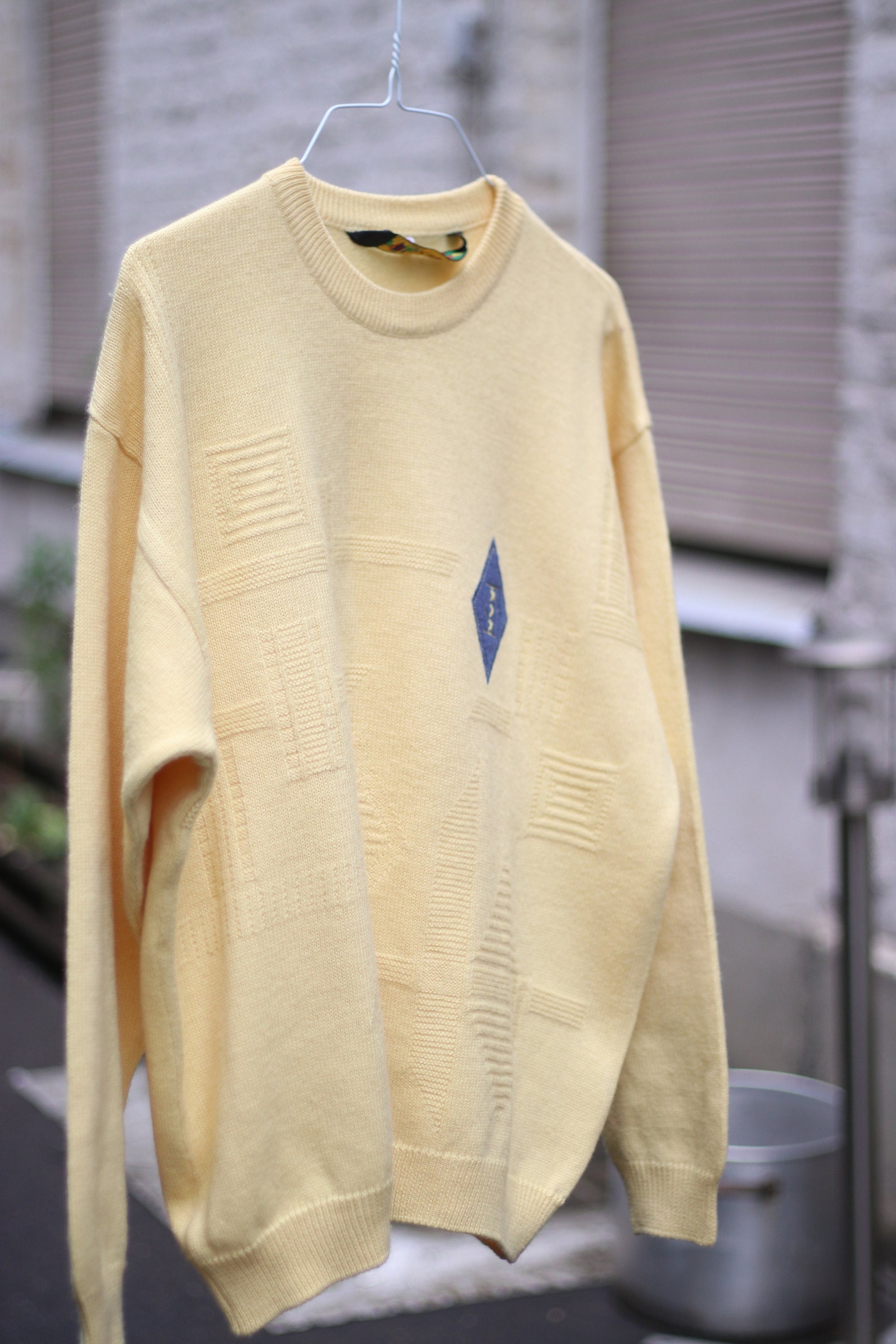 Vintage Frank Alex knit Sweater| 90s Woolen Winter Chic white sweater | Handknit long sleeved sweater