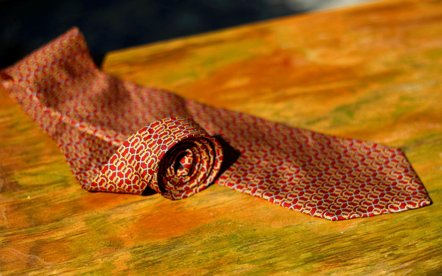 70s Paolo Gucci Silk Tie |Vintage heritage necktie in red| Designer Menswear tie| Unisex silk accessory| Gift for him