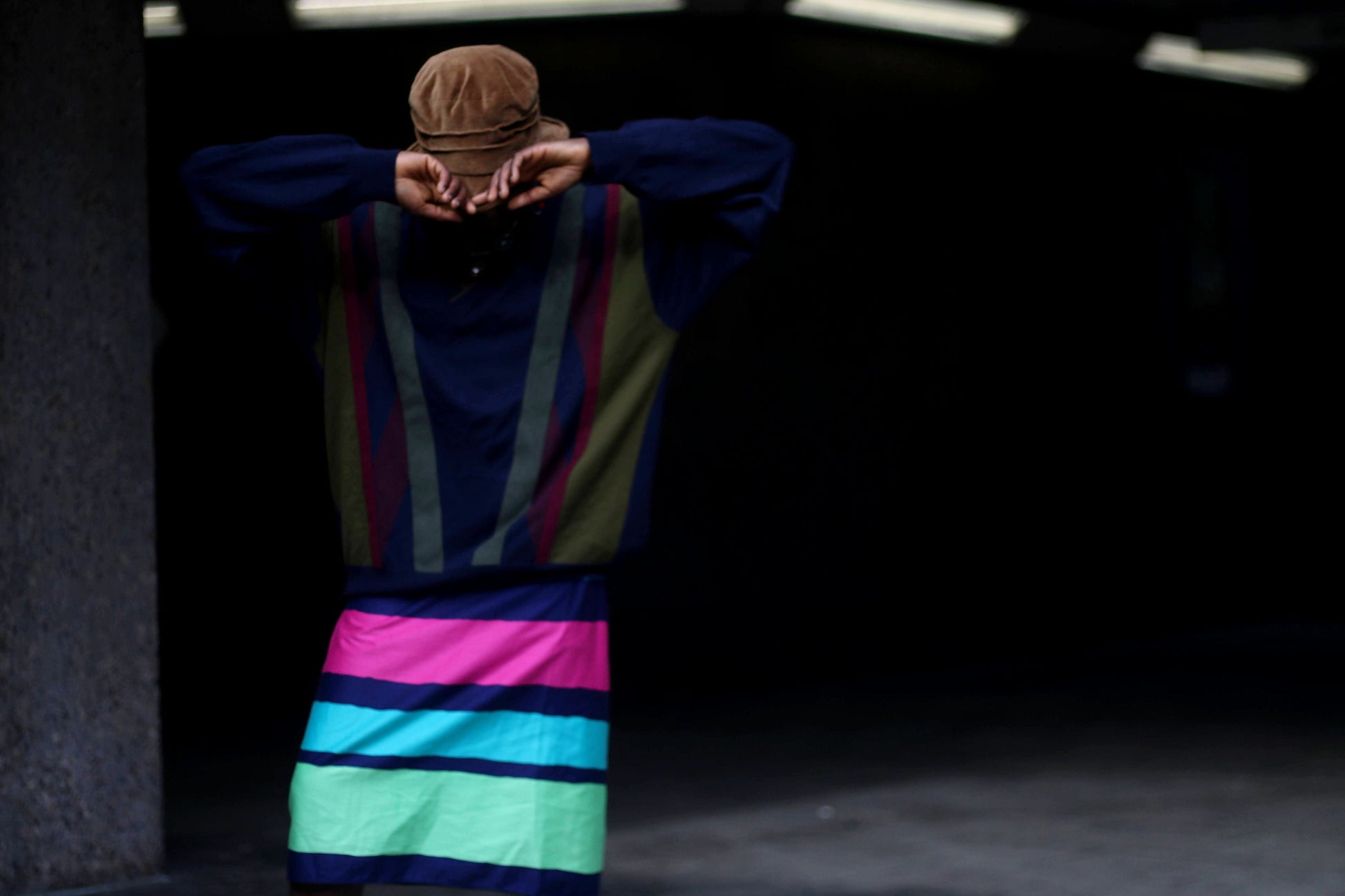 90s Masque sweater| Vintage Striped hipster multicolored knit| Unisex v neck| long sleeved sporty wool pullover