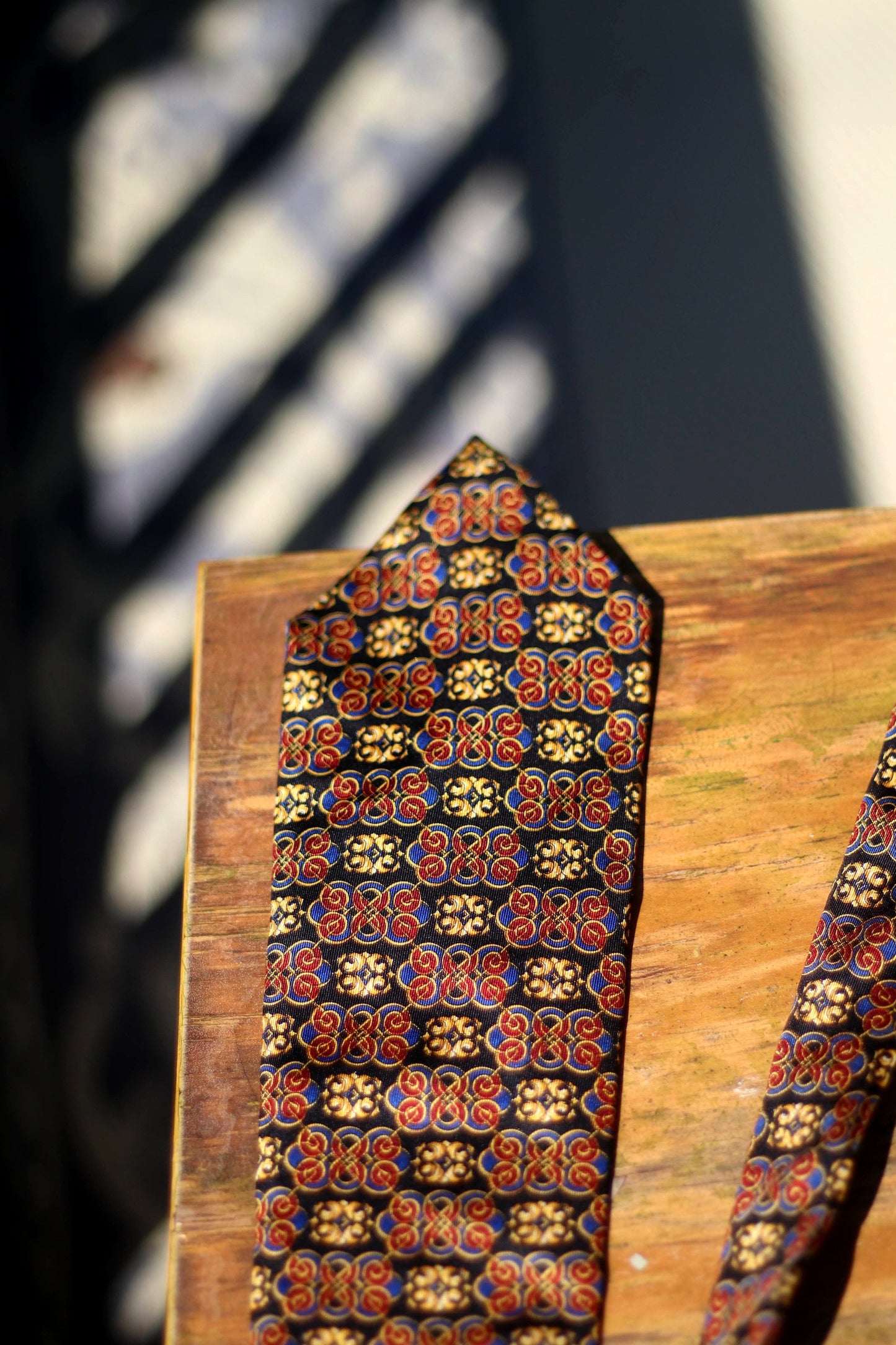 70s Christian Dior Cravate Silk Tie | Vintage heritage necktie in red| Menswear unisex suiting up accessory