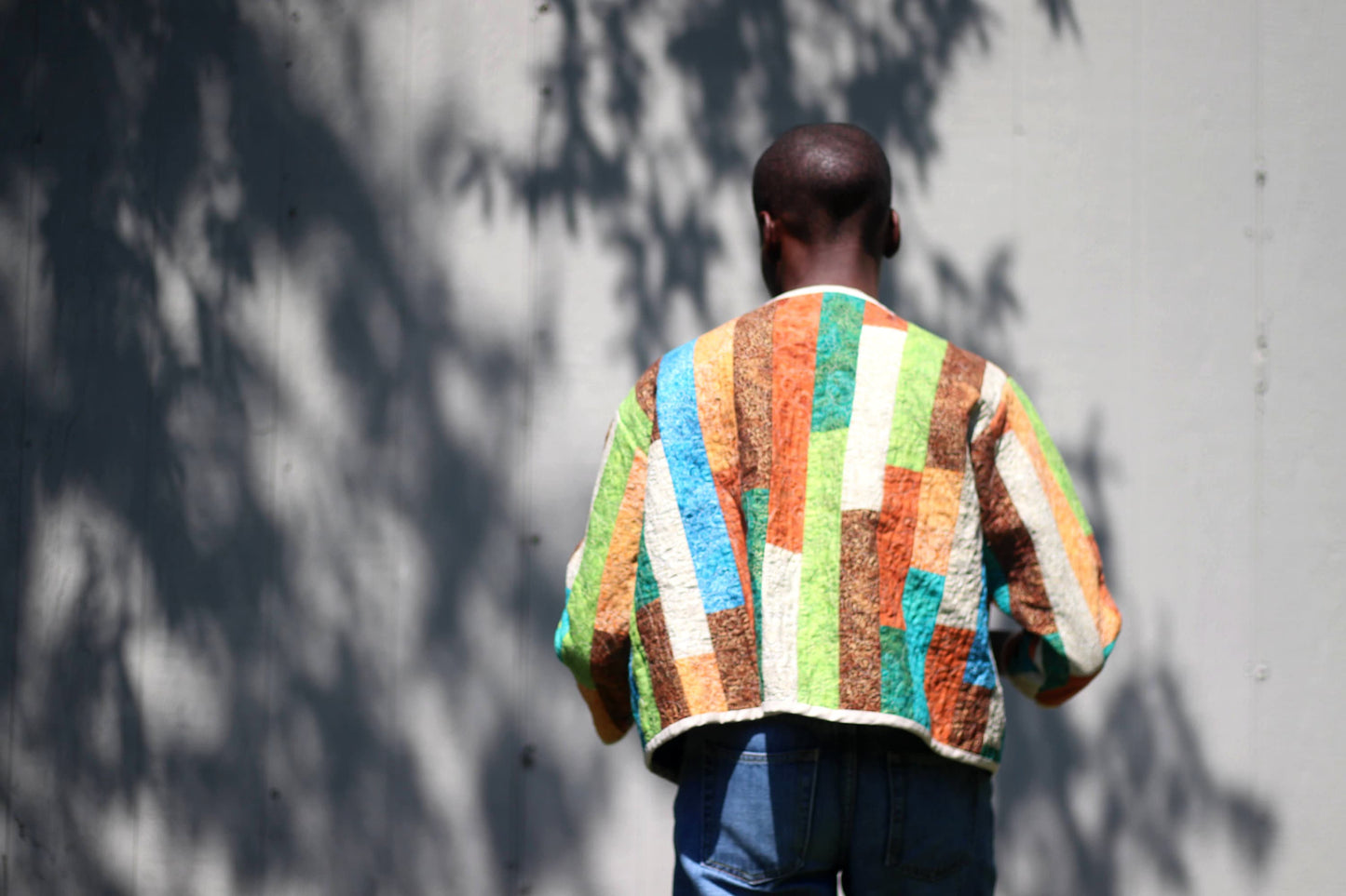 Vintage patchwork blazer | Orange hippy lightweight shirt| Bohemian cottage core design