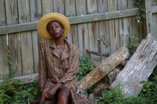 Vintage Paisley Print Dress| 90s J.Jill Autumn Brown buttoned down dress with pockets| Ethno Chic long sleeved dress