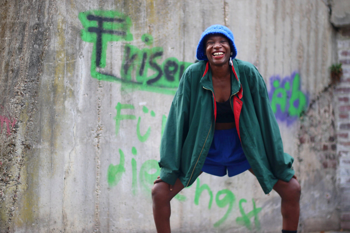 90s Tracksuit Jacket |Vintage green sporty coat with red details |