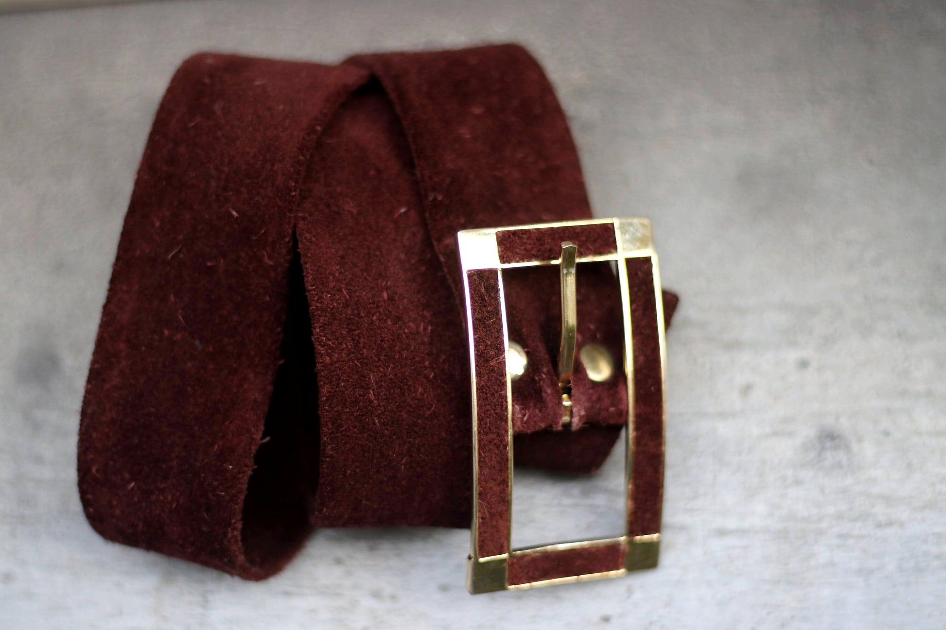 90s Brown Suede Belt | Minimalist everyday capsule wardrobe belt| Vintage Classic Elegant belt with statement buckle