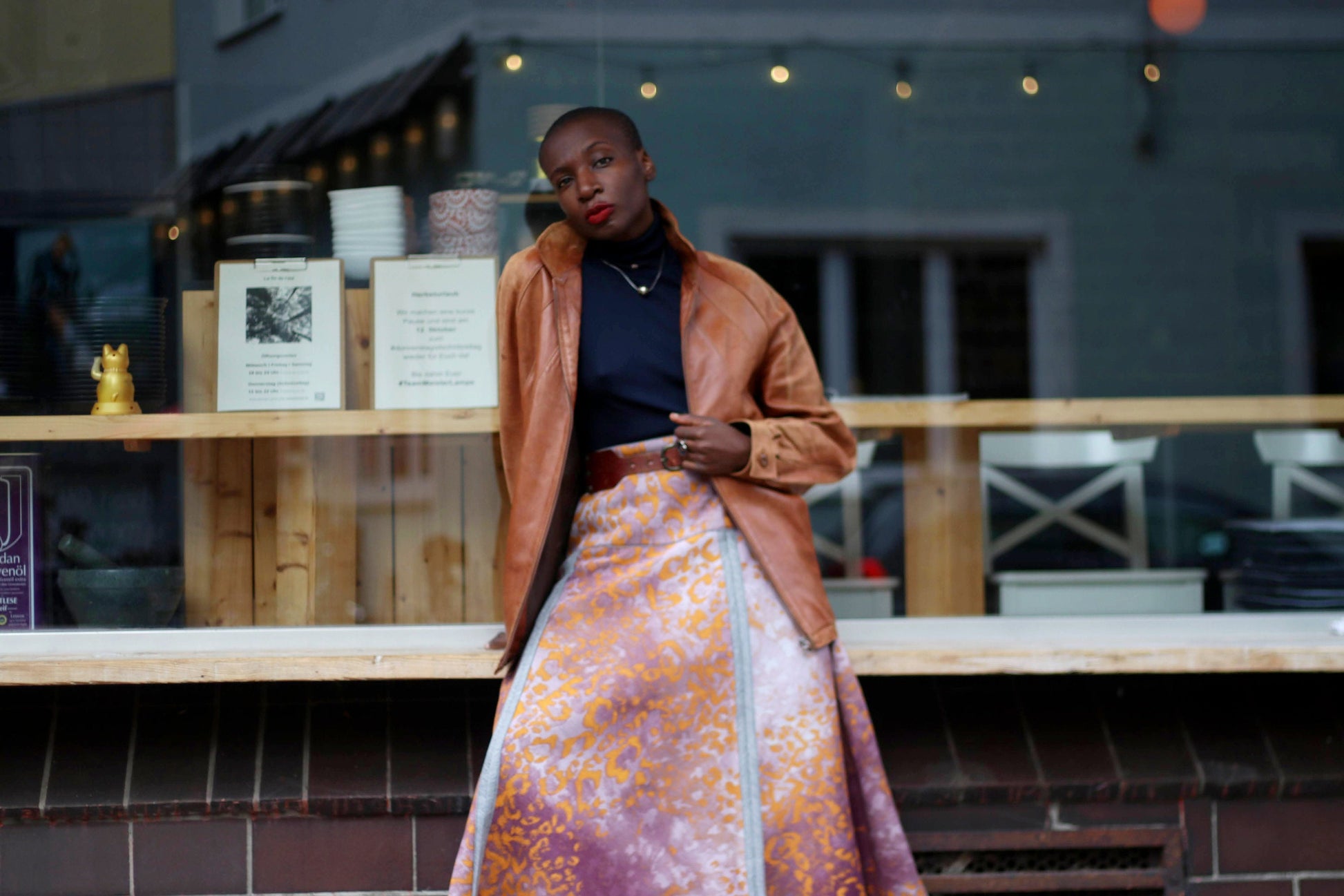 90s Leather Jacket| Vintage Minimalist Brown leather Design| Timeless Chic Leather coat