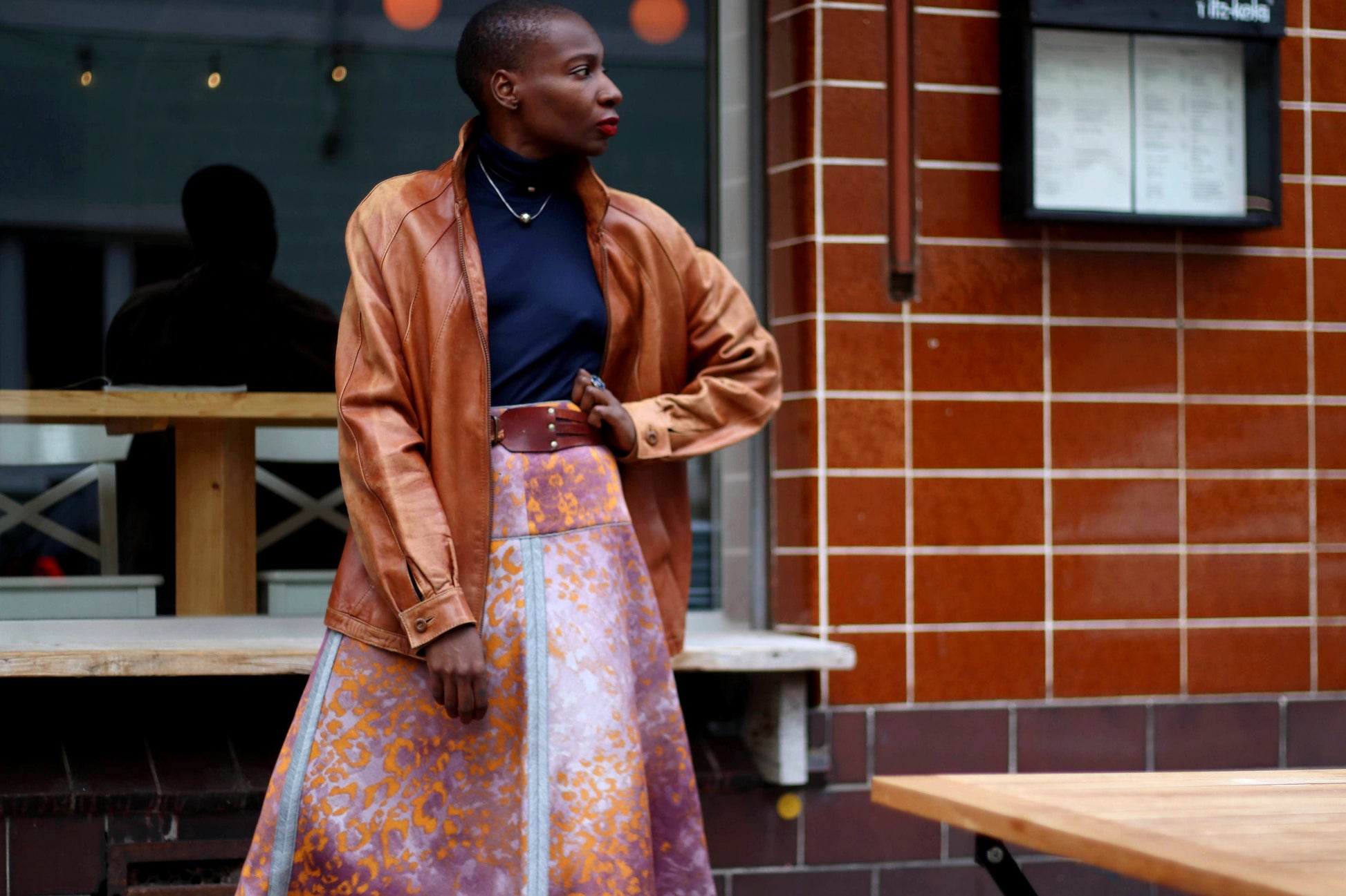 90s Leather Jacket| Vintage Minimalist Brown leather Design| Timeless Chic Leather coat