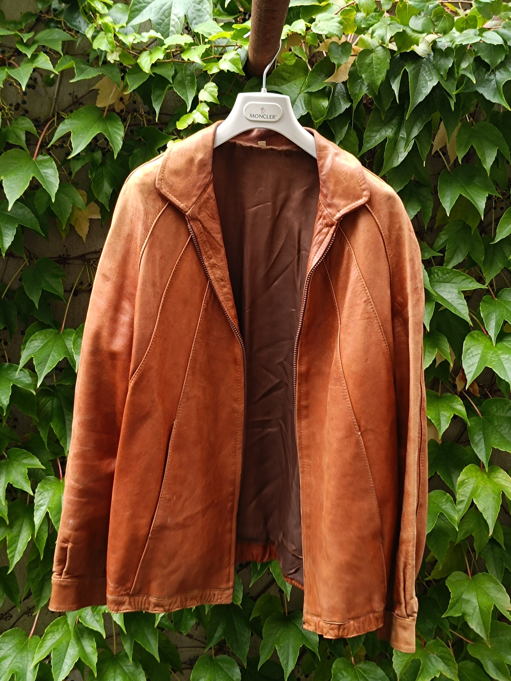 90s Leather Jacket| Vintage Minimalist Brown leather Design| Timeless Chic Leather coat