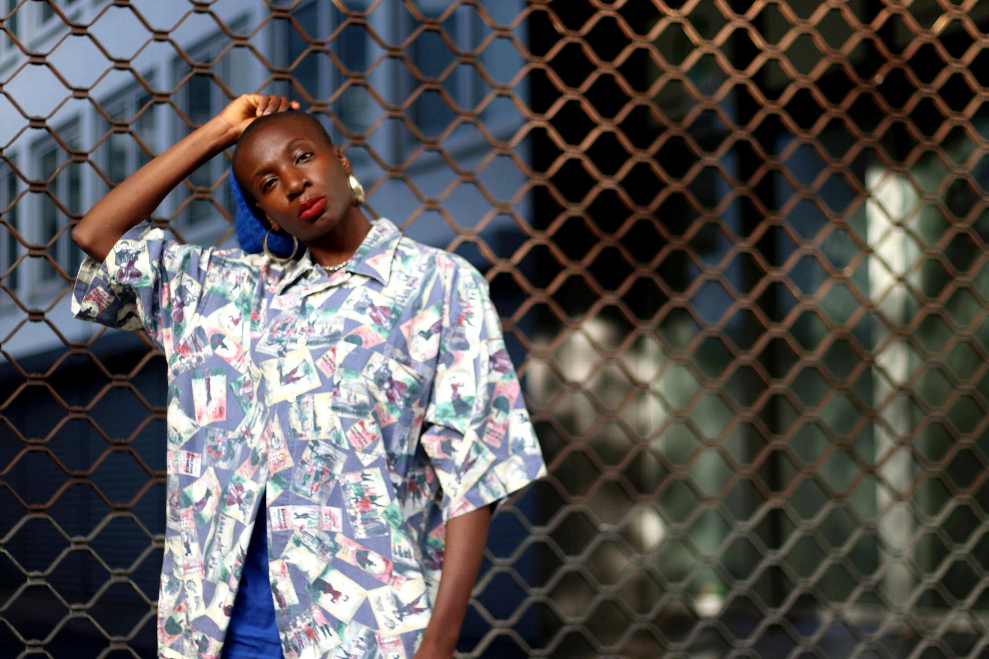 90s Cutter & Buck Golf Shirt| Vintage Buttoned-down crazy pattern blouse| Short sleeved streeetsyle design