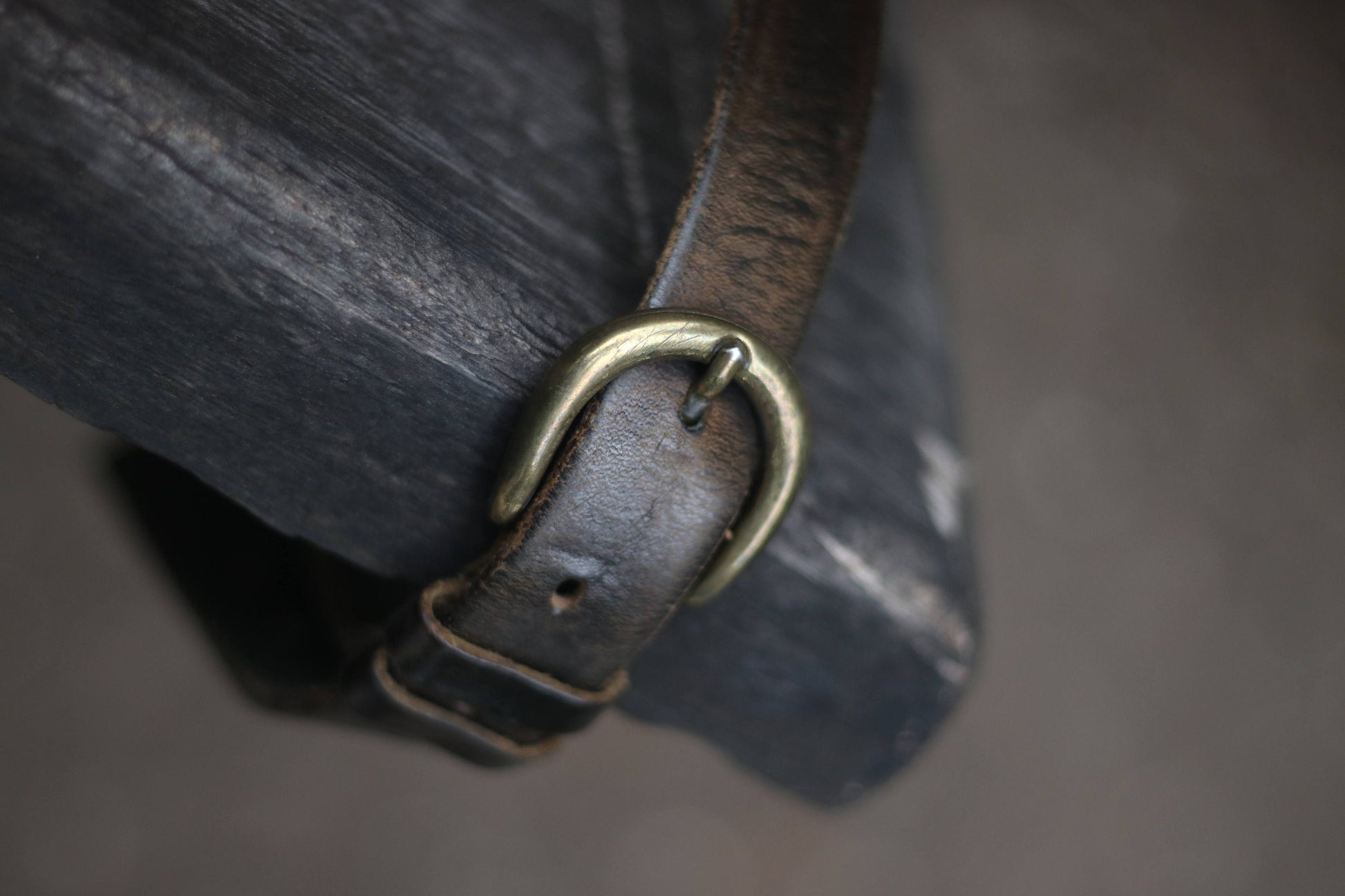 Vintage brown woven belt | 70s bohemian leather belt