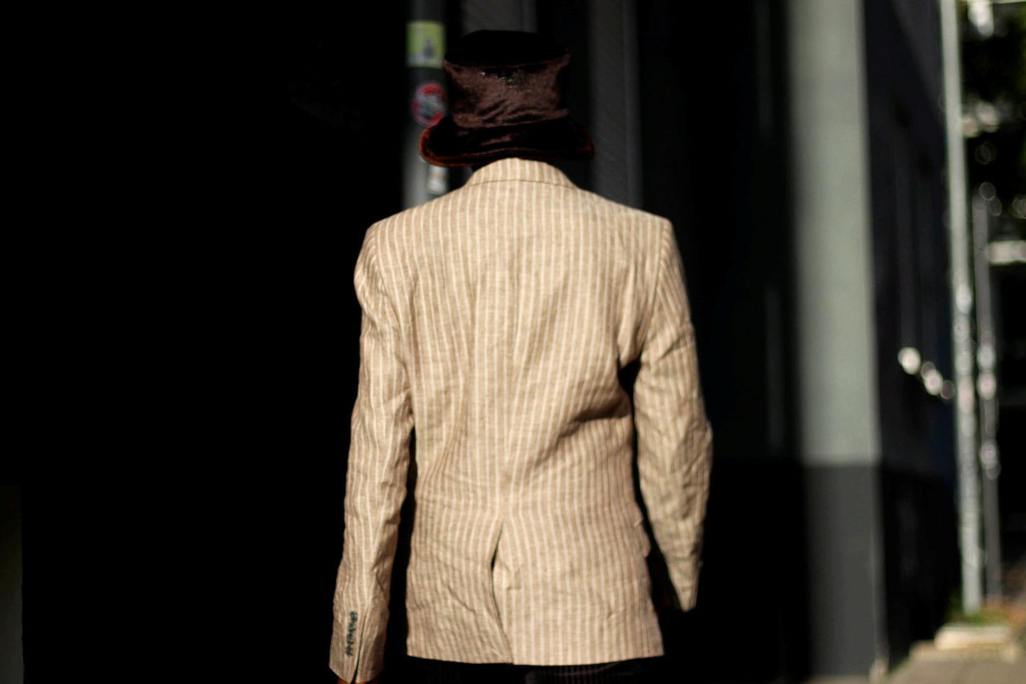 90s linen blazer| Vintage pinstriped workwear jacket| Minimalist Grey Suit jacket