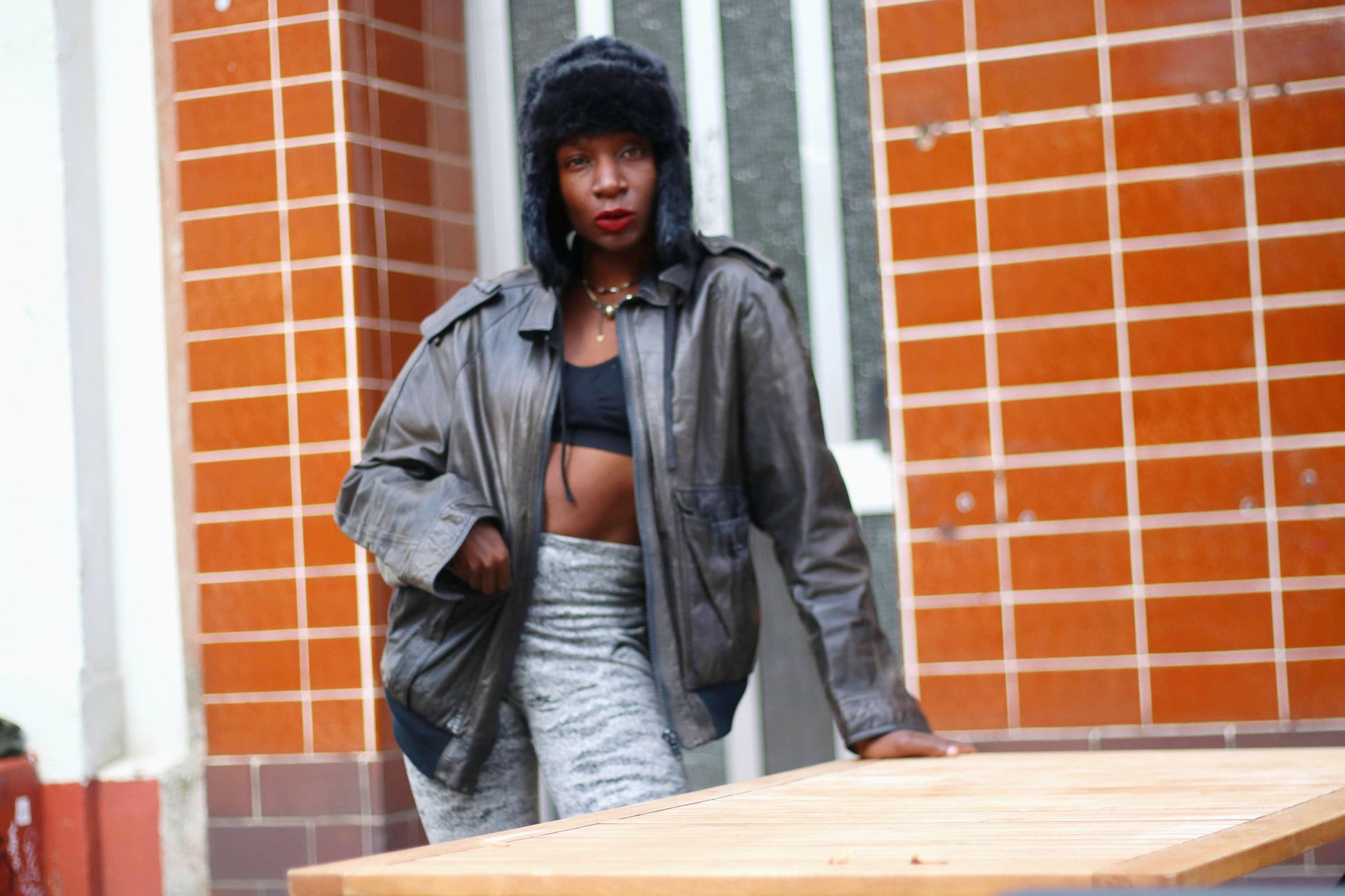 90s Grey Leather Jacket| Vintage Lightweight Minimalist Biker Jacket