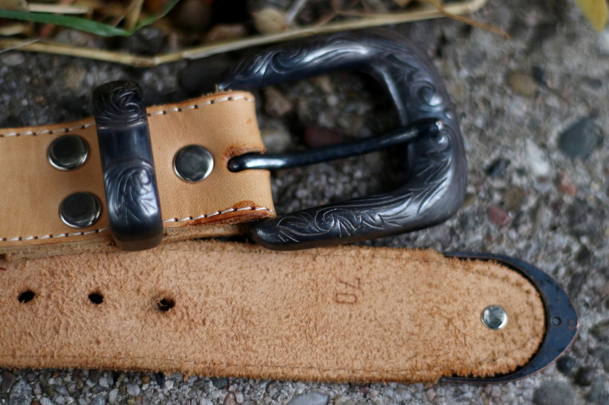 70s Brown leather Belt |Vintage western inspired belt | cowgirl country belt