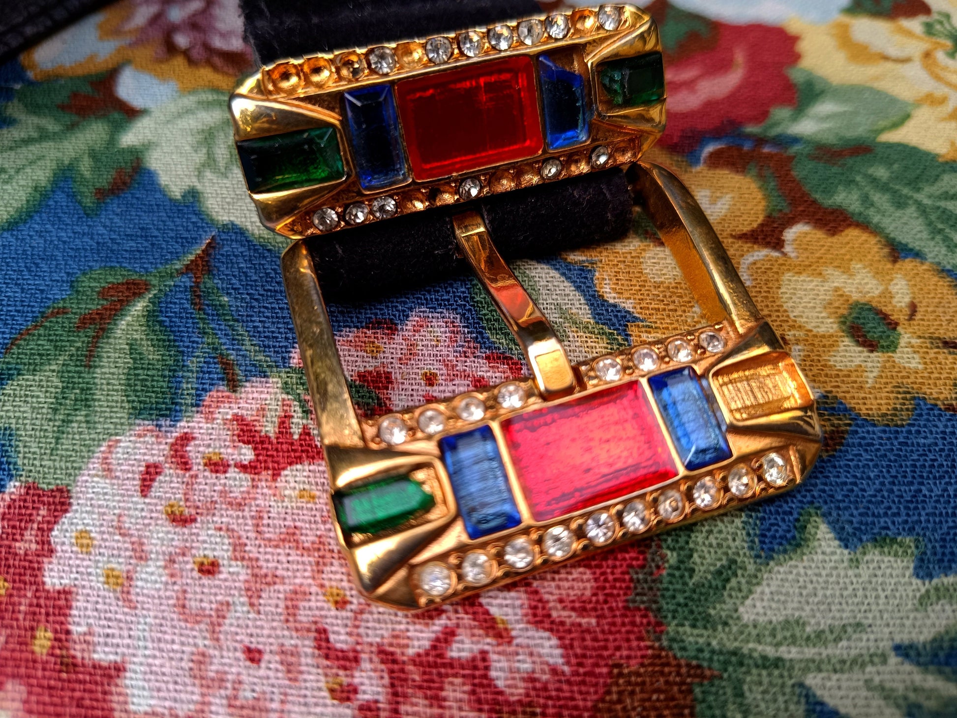 80s rhinestone belt| Vintage bold maximalism belt| multicolored faux leather acessories