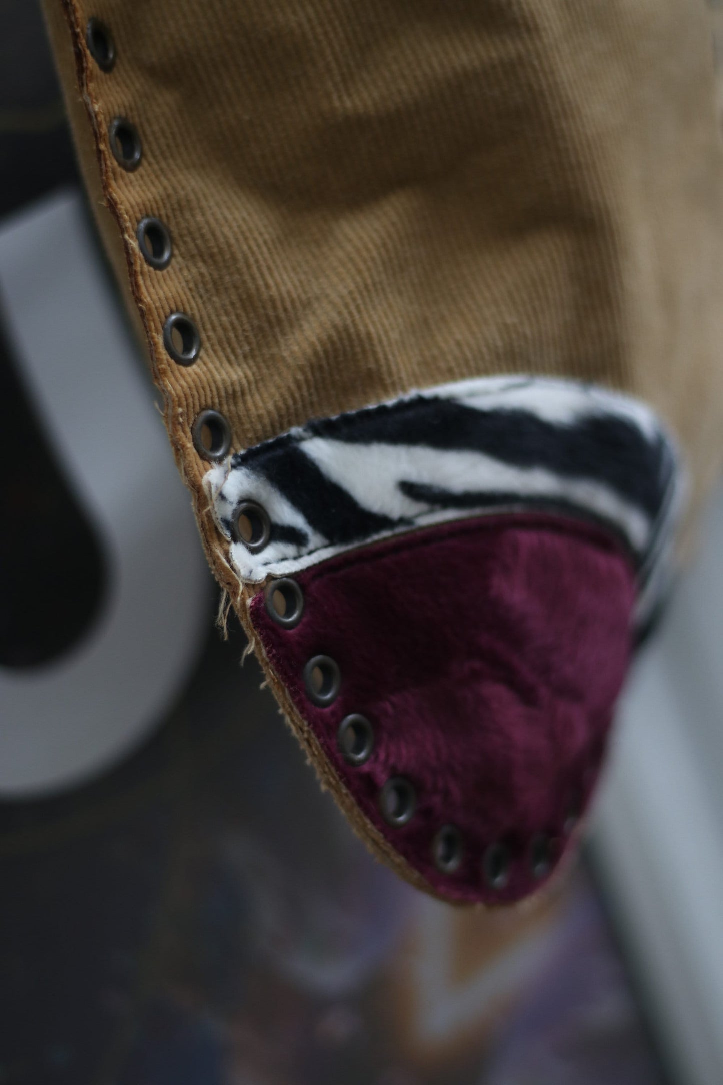 Vintage Patchwork Bag| Y2K kitch brown canvas handbag| Streetstyle rave bag