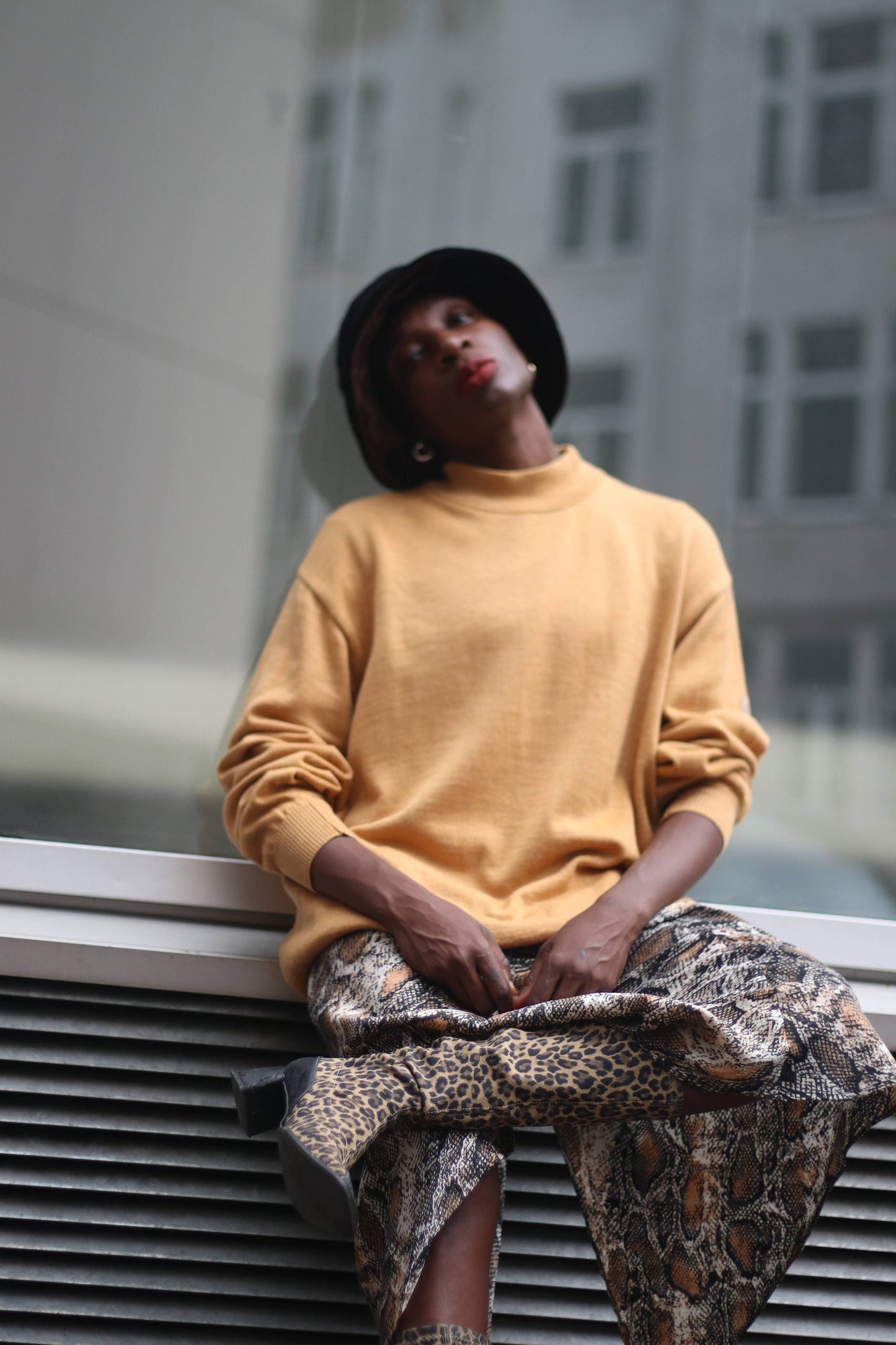 Vintage mustard sweater| 80s Maertz Wool Turtleneck| Minimalist winter knit