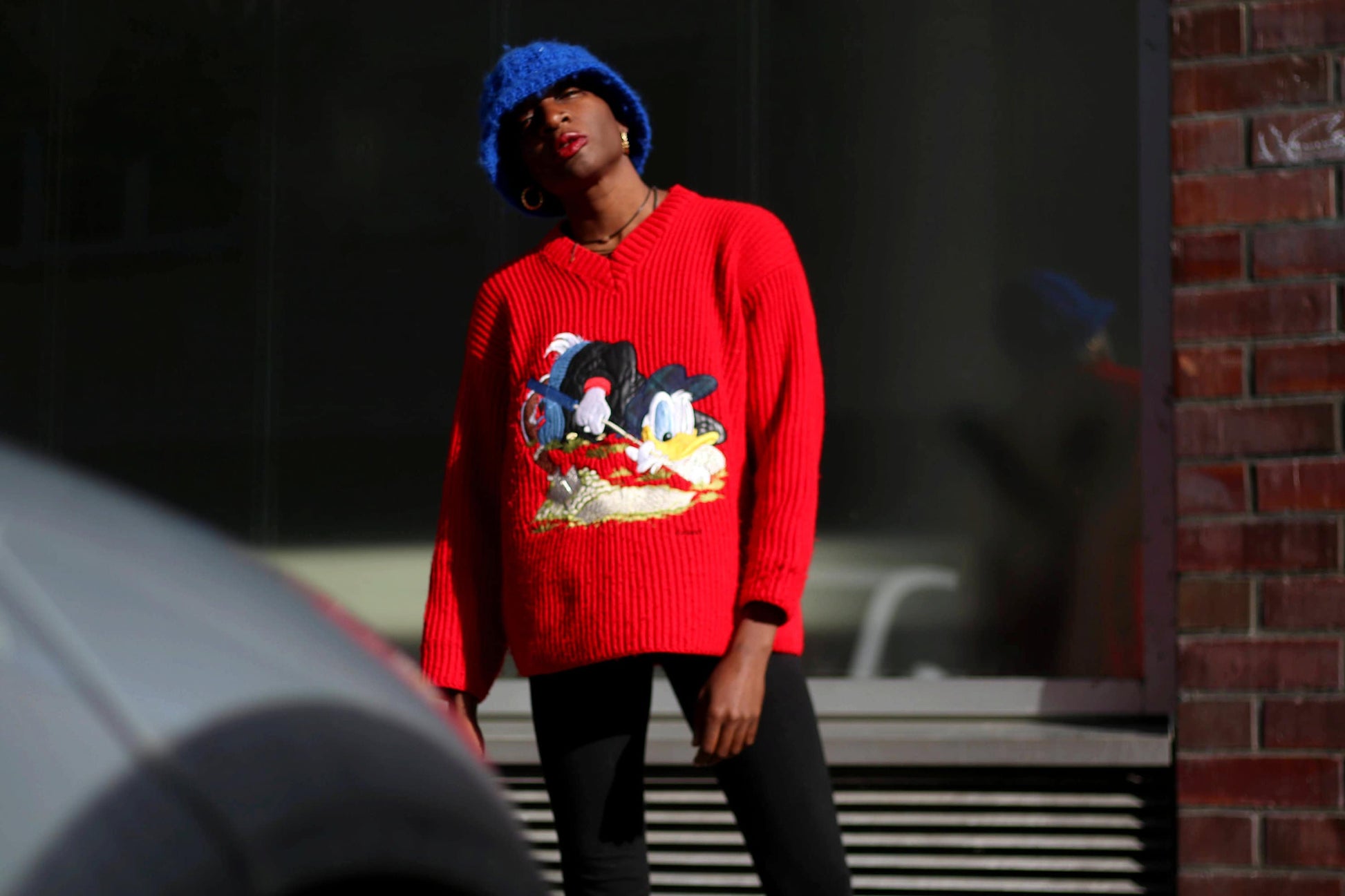 90s Emmanuel Schvili Sweater | Vintage Unisex crazy print knit