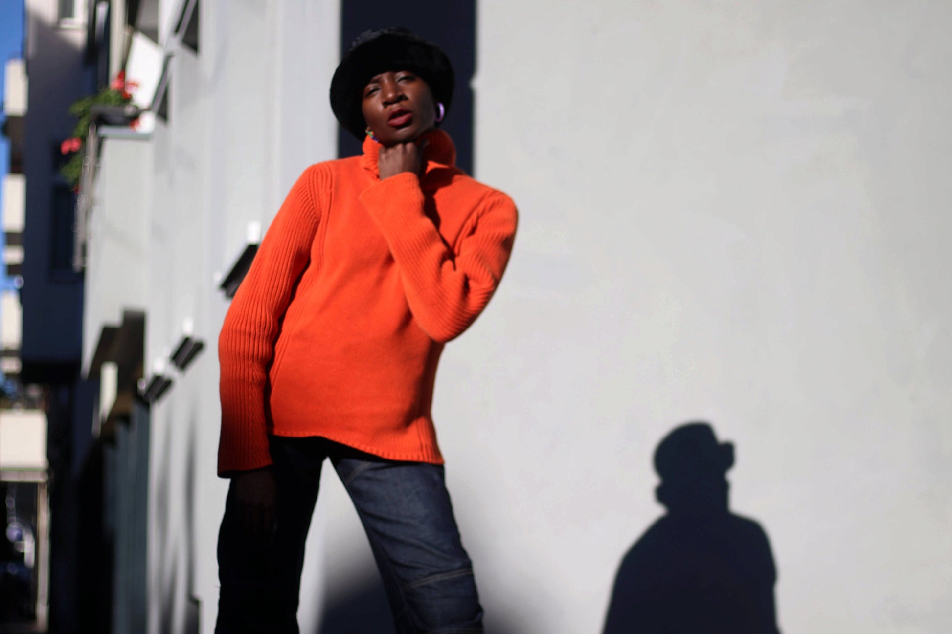 y2k Espirt Sweater| Vintage Orange Turtleneck| Women's winter Knit| Bold long sleeved Jumper