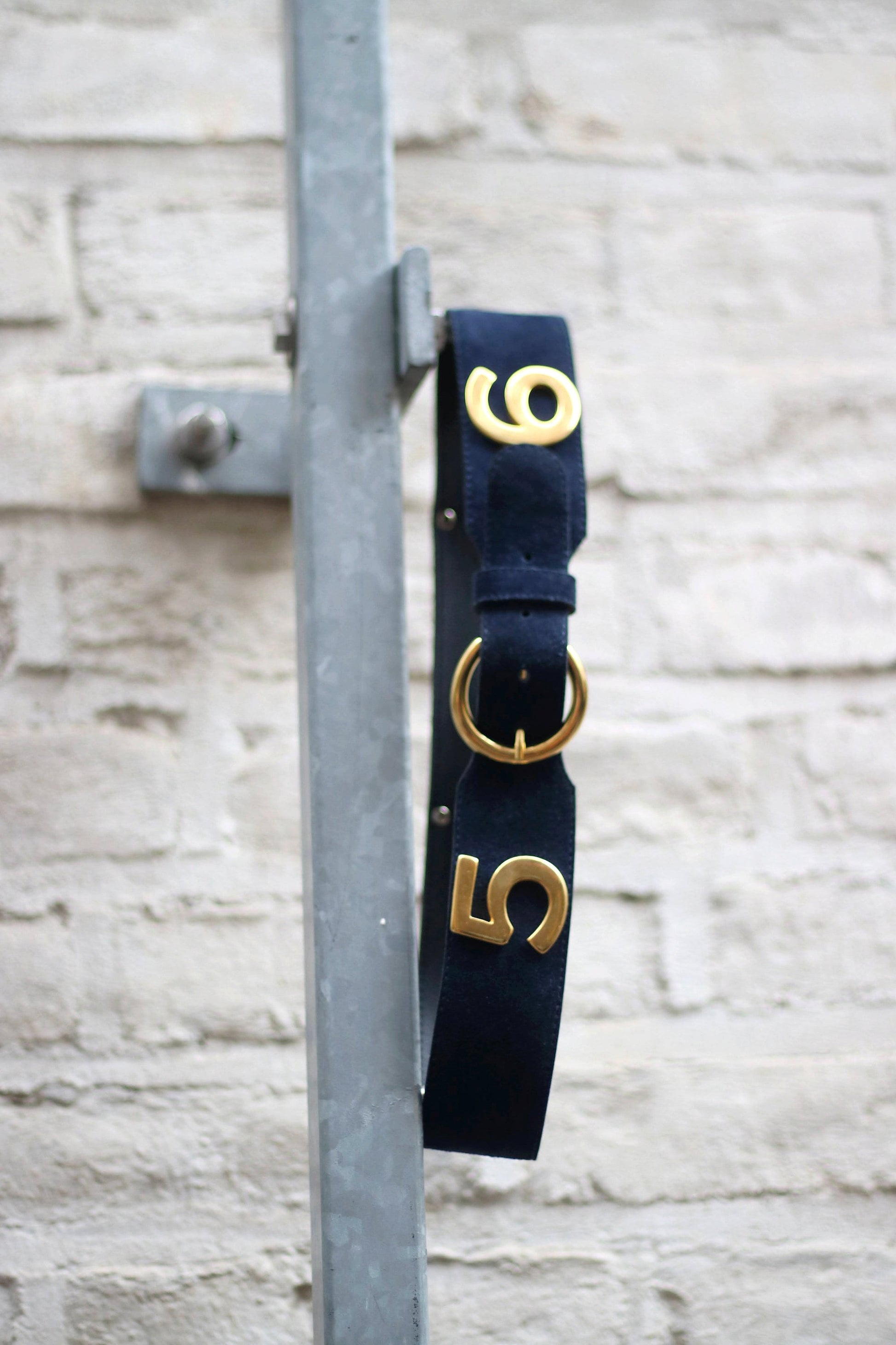 80s Suede Belt| Vintage Women's Studded Belt| Maximalist Blue Leather Belt