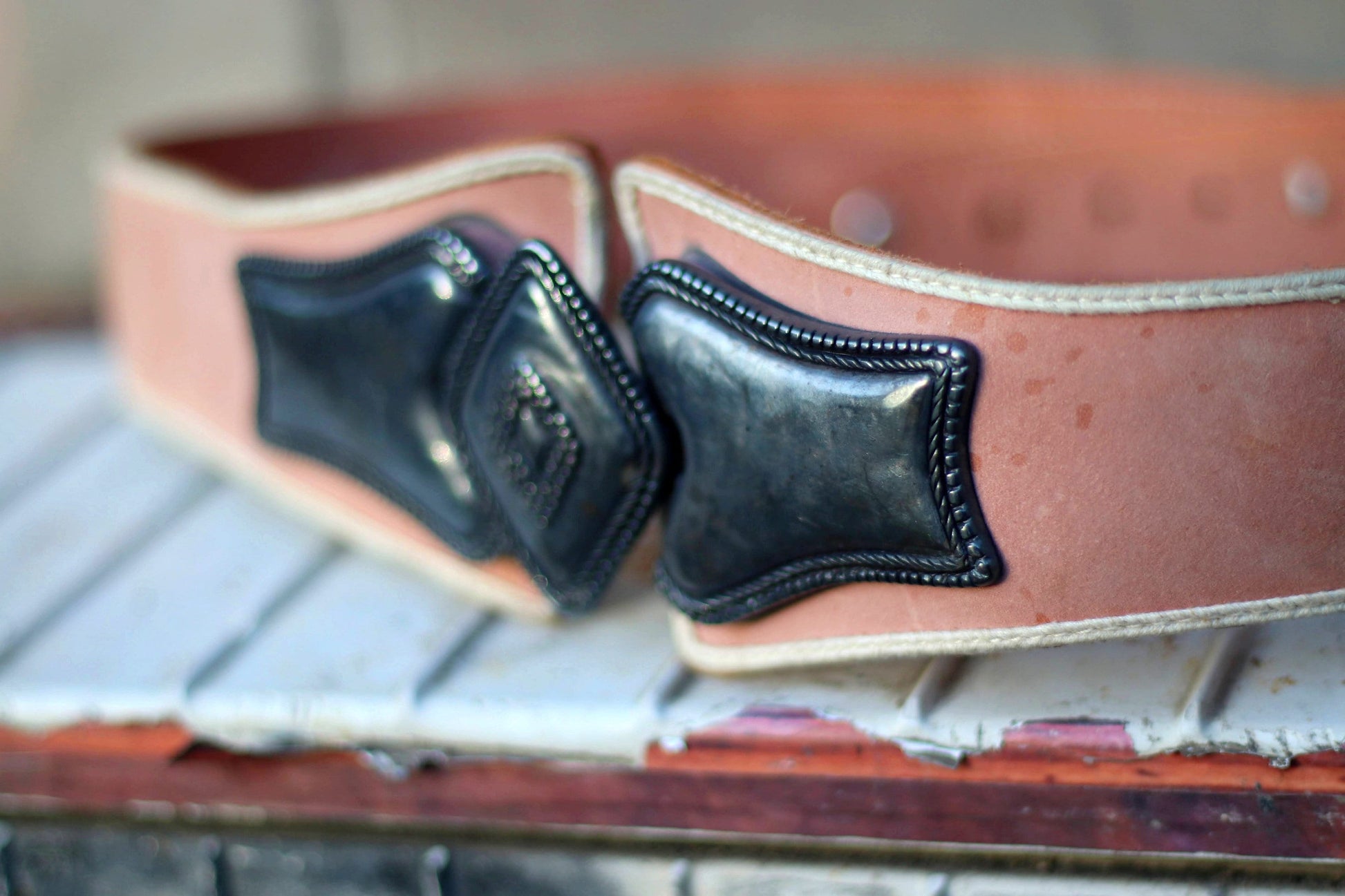 80s Suede Waist belt | Vintage Western belt with statement buckle| Women's Country Chic Pink Belt