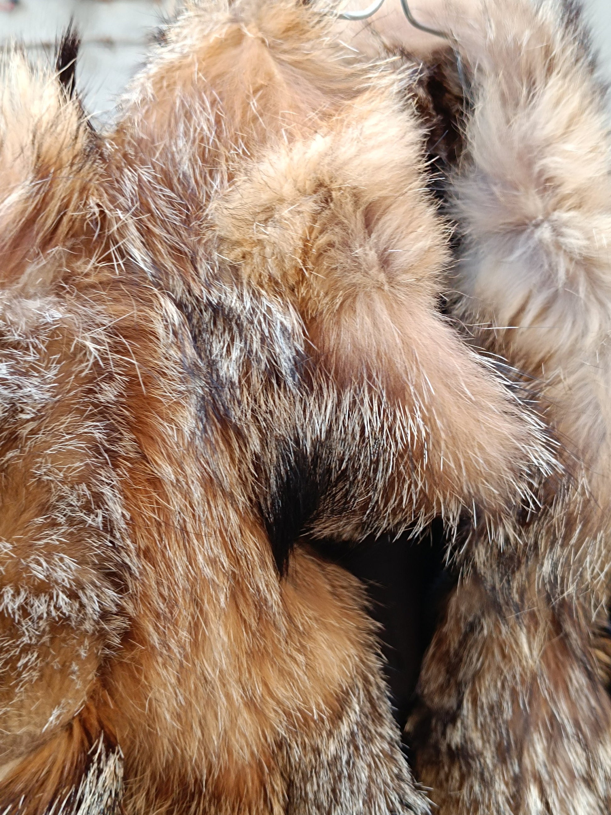 70s Knitted Fur Winter Jacket | Vintage Mixed Media brown and grey Winter Coat| Women's cozy cardigan
