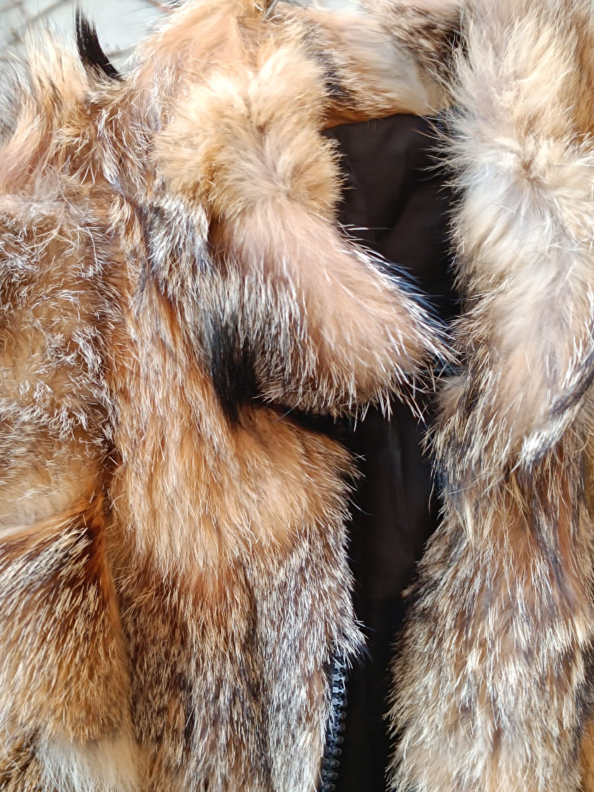 70s Knitted Fur Winter Jacket | Vintage Mixed Media brown and grey Winter Coat| Women's cozy cardigan
